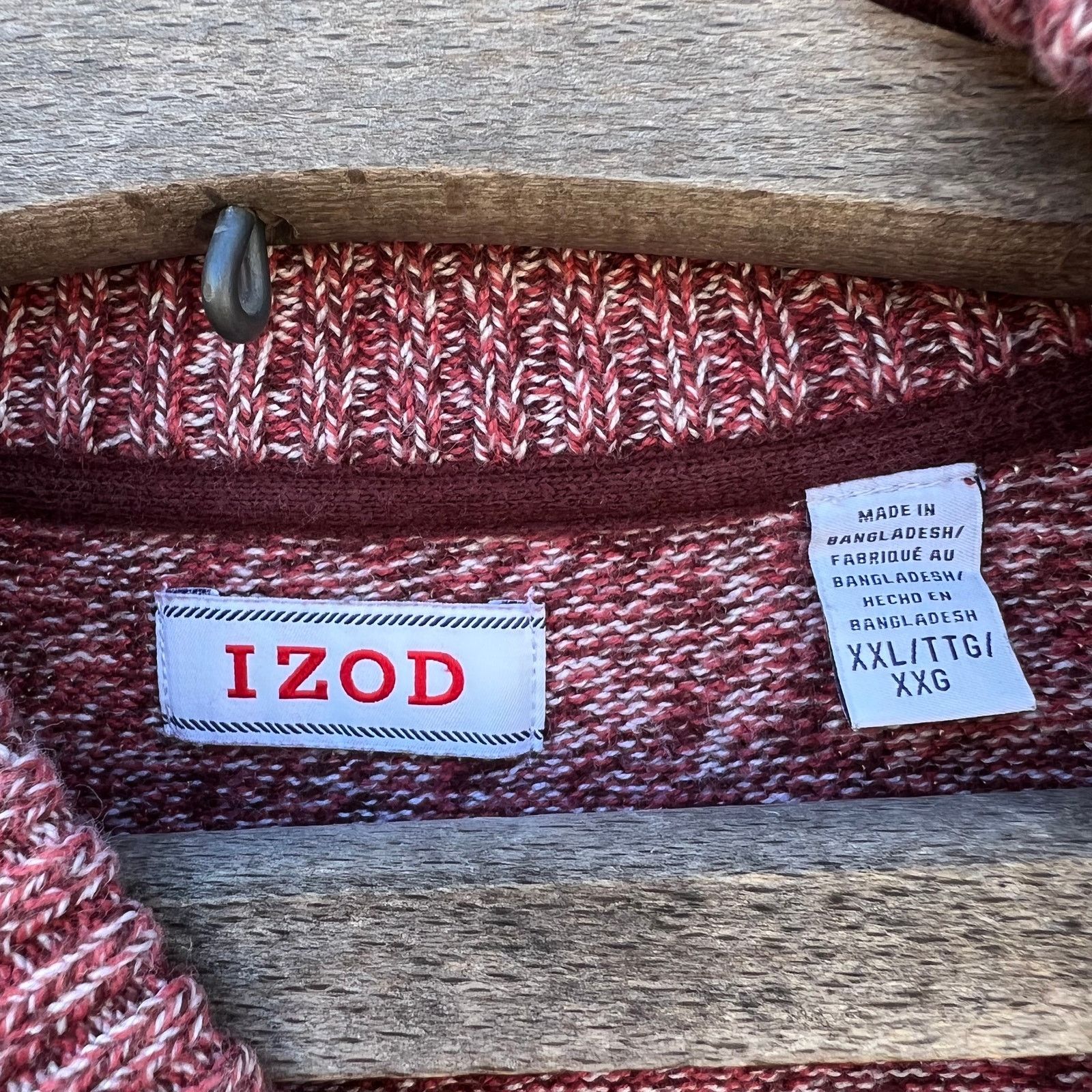 Izod Izod heather red knit 1/4 zip sweater XXL Size US XXL / EU 58 / 5 - 4 Thumbnail