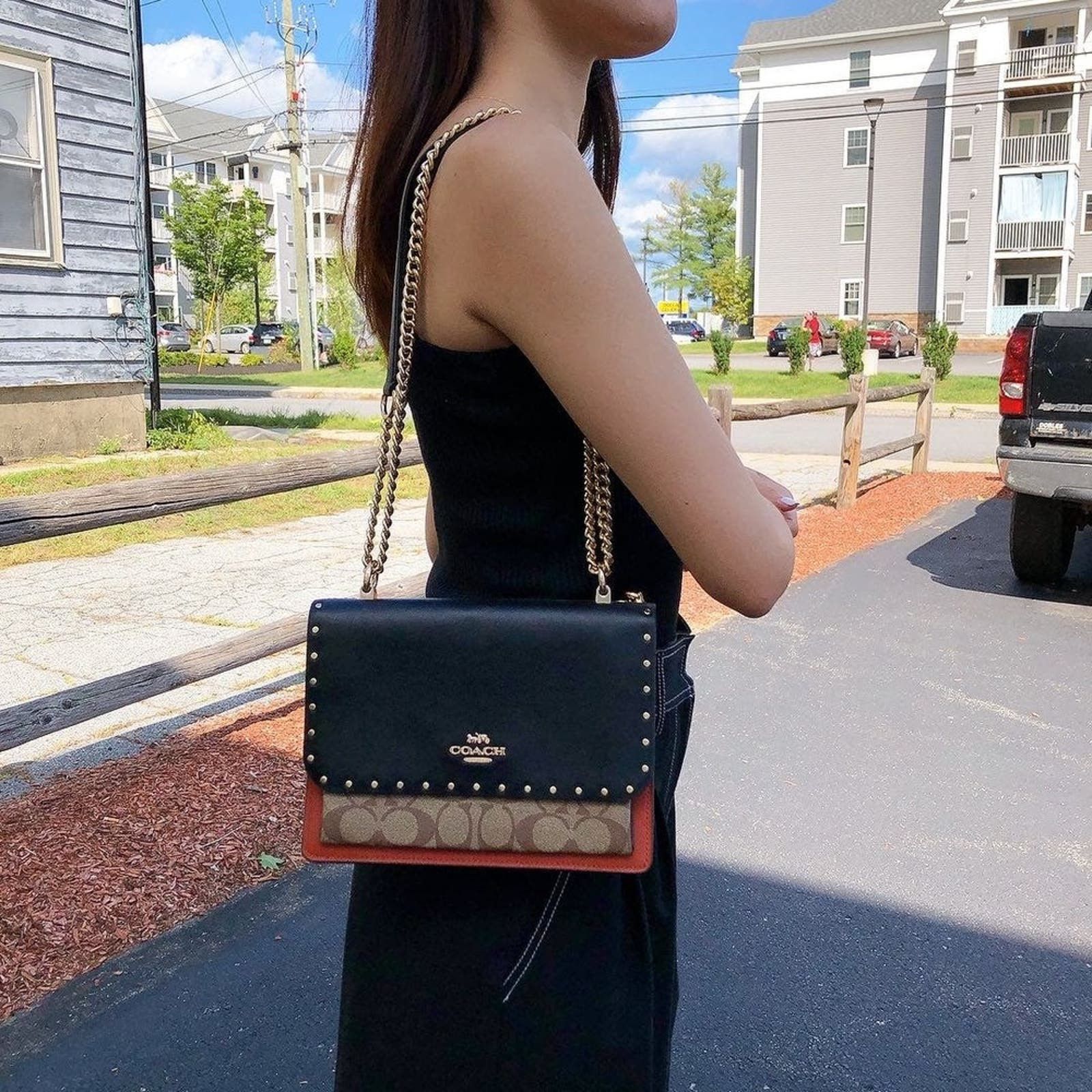 image of Coach 90400 Klare Crossbody In Signature in Black, Women's