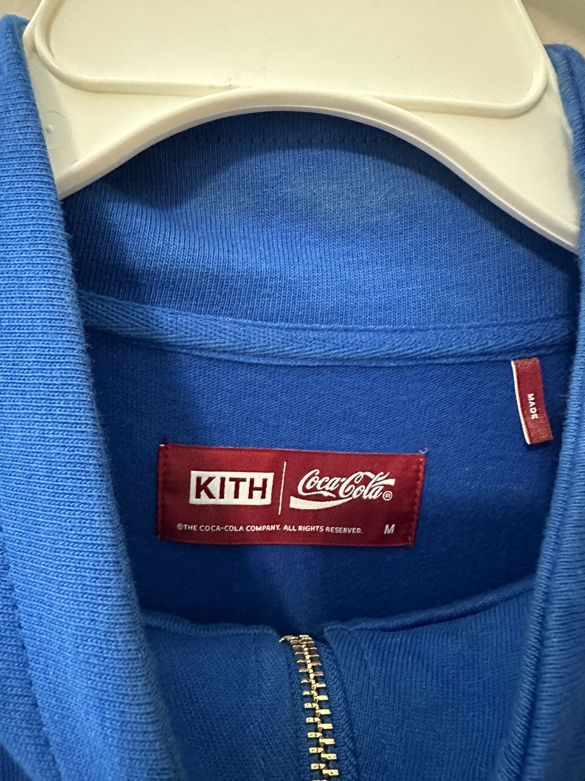 Kith x outlet Coca-Cola Crew 'Washed Blue' size M