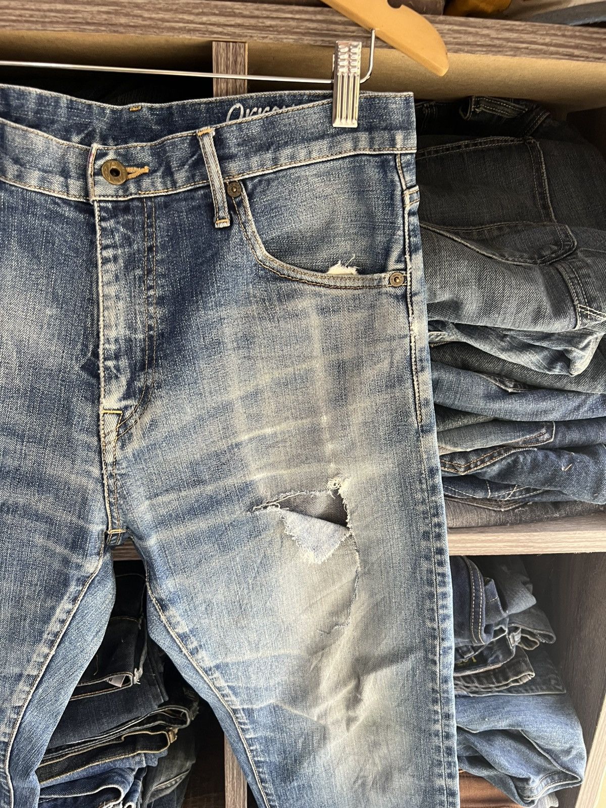 Japanese Brand 🔥Rare Blue Orrey Distressed Denim Size US 32 / EU 48 - 9 Thumbnail