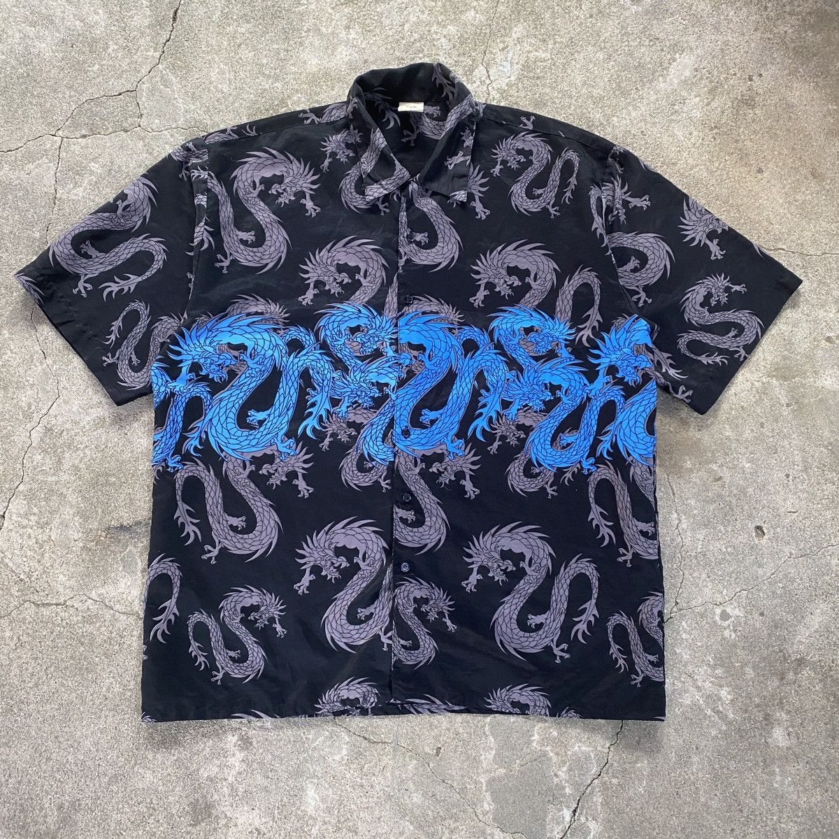 Vintage Vtg aop dragon polo button down Size US L / EU 52-54 / 3 - 1 Thumbnail