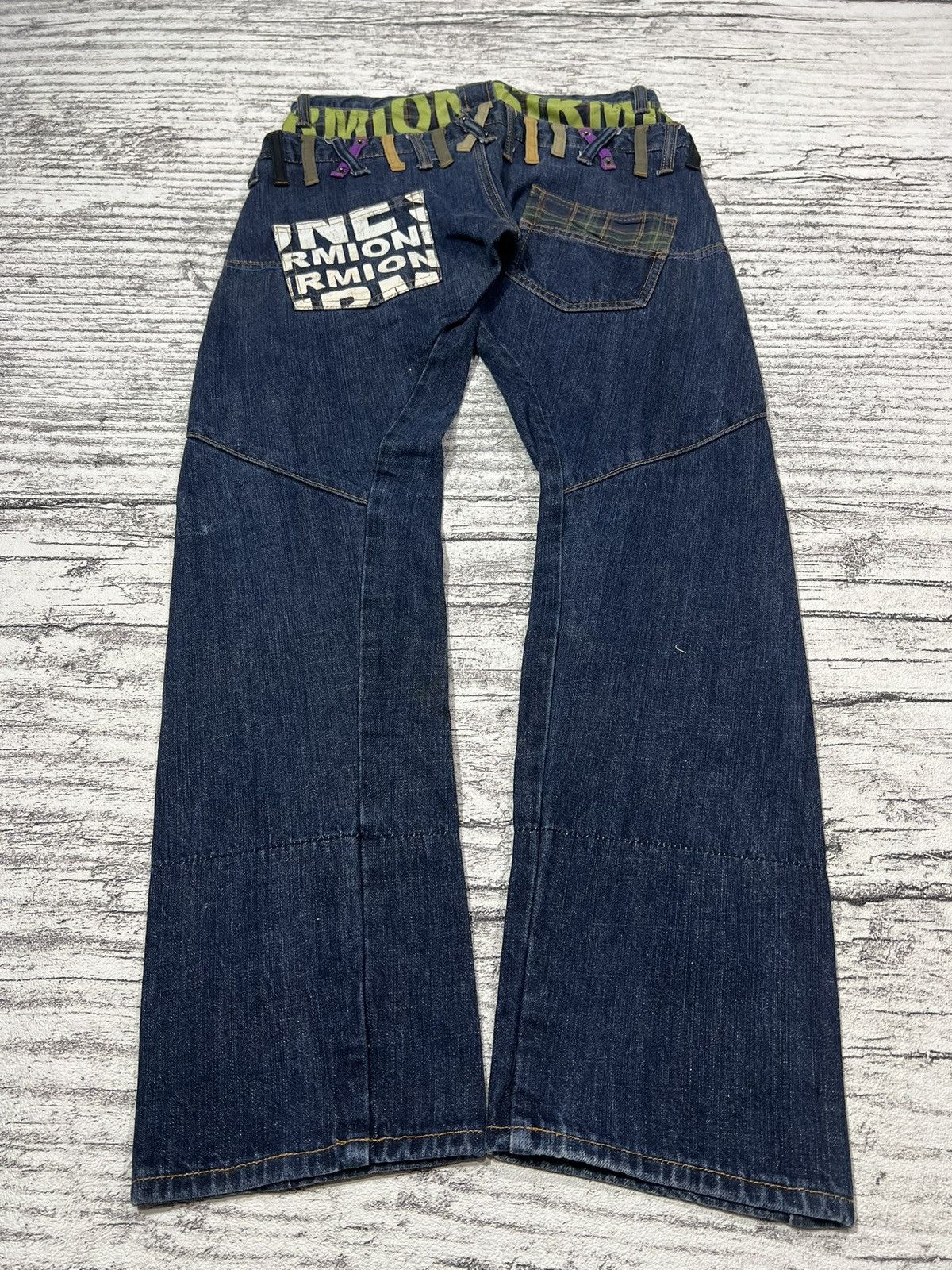 2000s Japanese Hysteric Poem Double Waist Jeans y2k Lgb