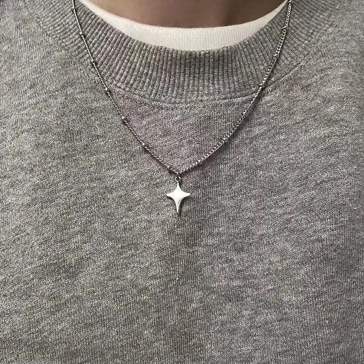 Jewelry × Vintage Simple Trendy Star Hollow Choker Necklace Pendant Size ONE SIZE - 2 Thumbnail