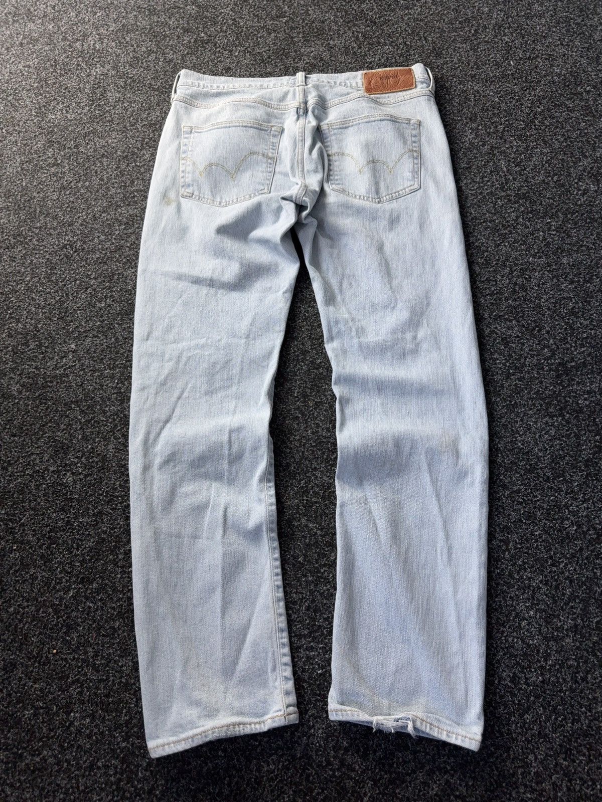 Edwin Vintage 00s Distressed Edwin Light Wash Straight Jeans Size US 33 - 10 Thumbnail