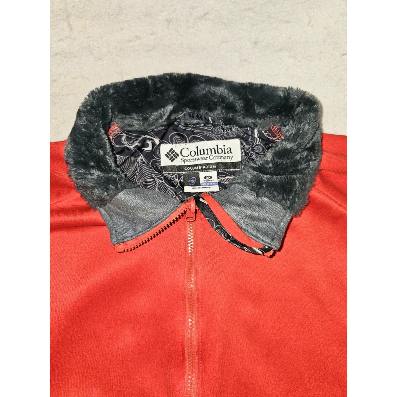 Vintage Columbia Sportswear Fur Lined Collar Zip-Down Long Sleeve Womens Jacket Size 3XL Red Size XXL / US 16-18 / IT 52-54 - 3 Thumbnail