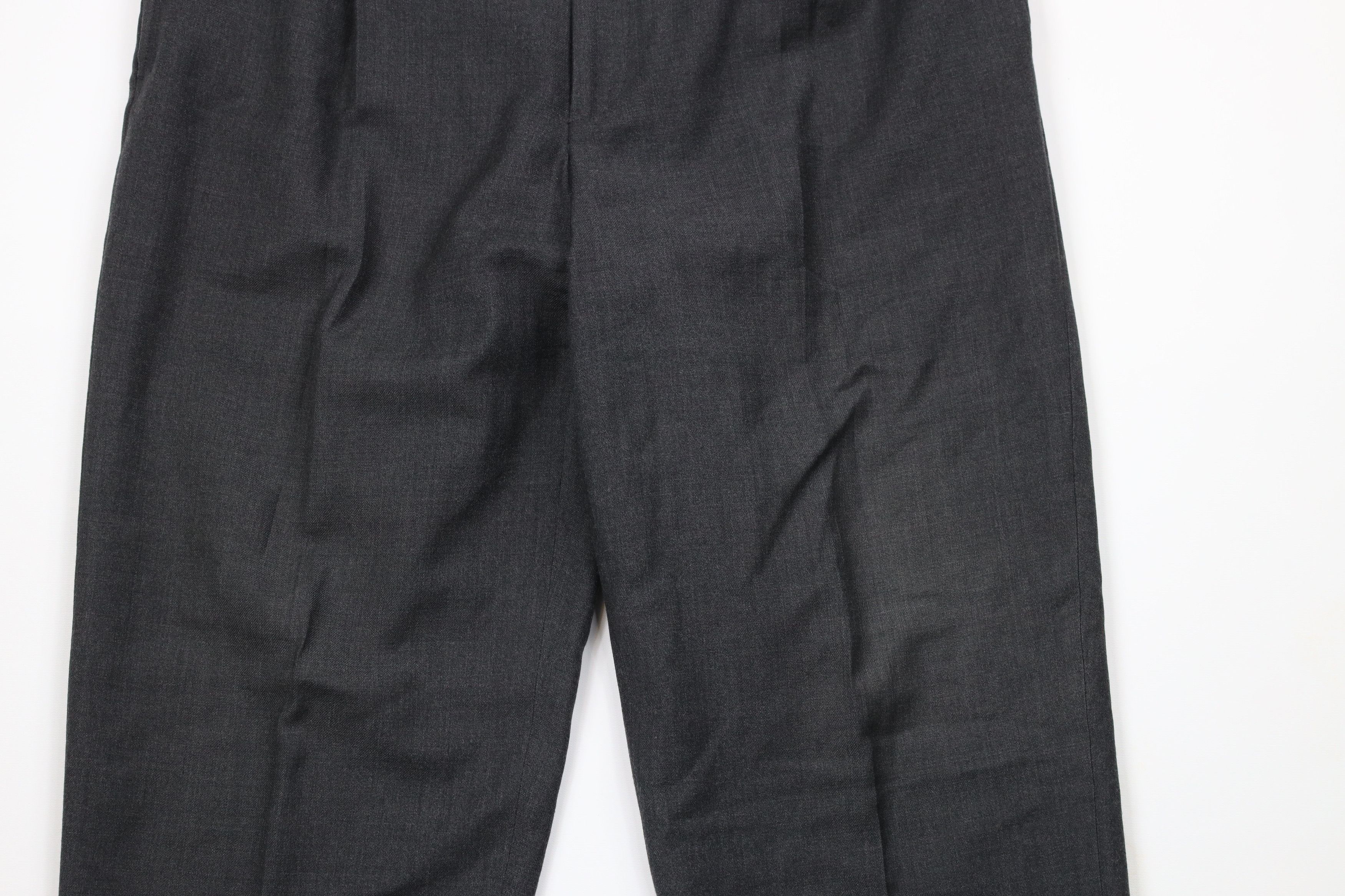 Eddie Bauer × Vintage Vintage 90s Eddie Bauer Cuffed Wool Chino Pants Dark Gray Size US 36 / EU 52 - 3 Thumbnail