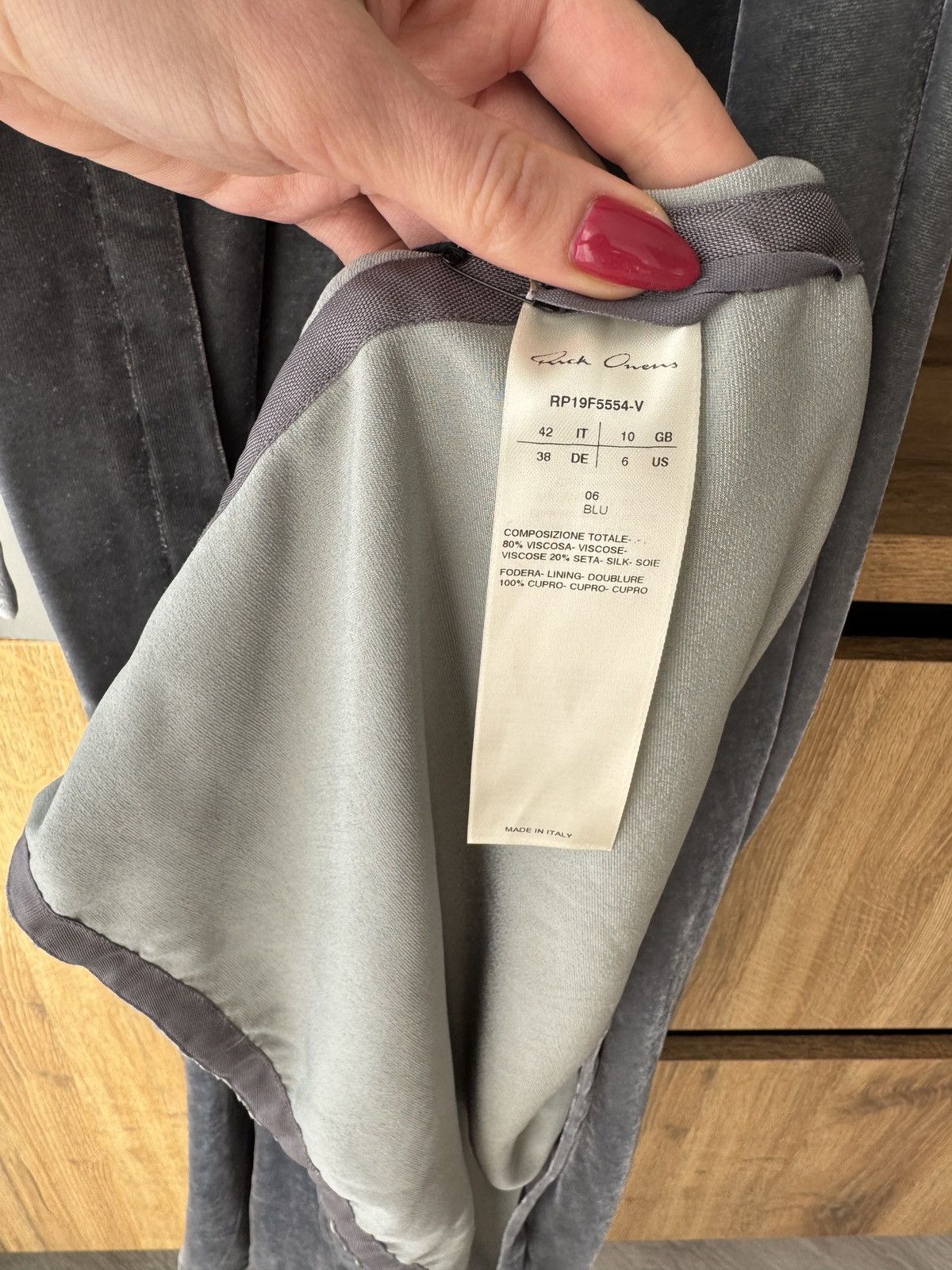 Rick Owens Last Size Rick Owens Velvet Wrap Silk Blend Midi Dress Size S / US 4 / IT 40 - 6 Thumbnail