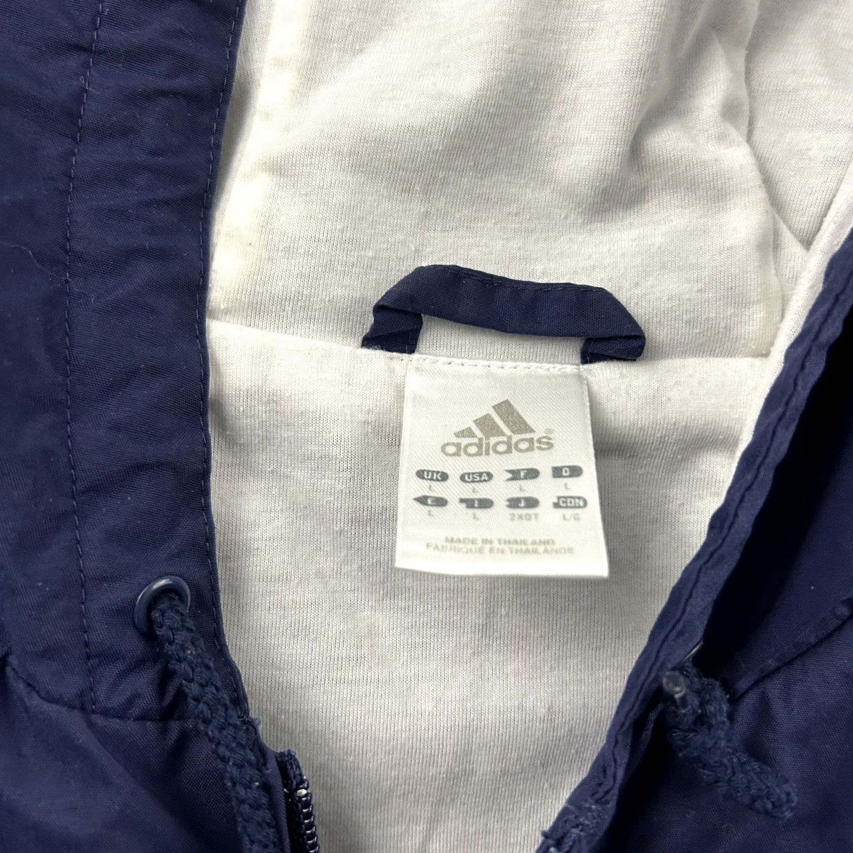 Adidas Vintage Adidas Lined Full Zip Hooded Jacket Women's Medium Blue Adidas Jacket Womens M Blue Track Hooded Size M / US 6-8 / IT 42-44 - 2 Thumbnail