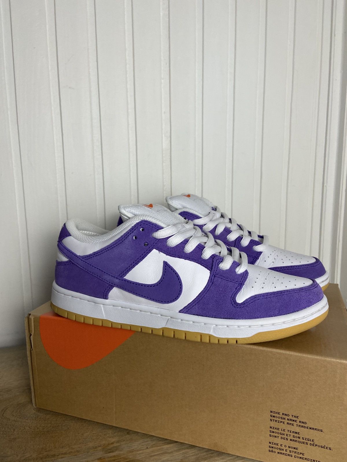 Nike Used Nike Sb Dunk Low Pro Iso Orange Label Purple Size 9US Size US 9 / EU 42 - 5 Thumbnail