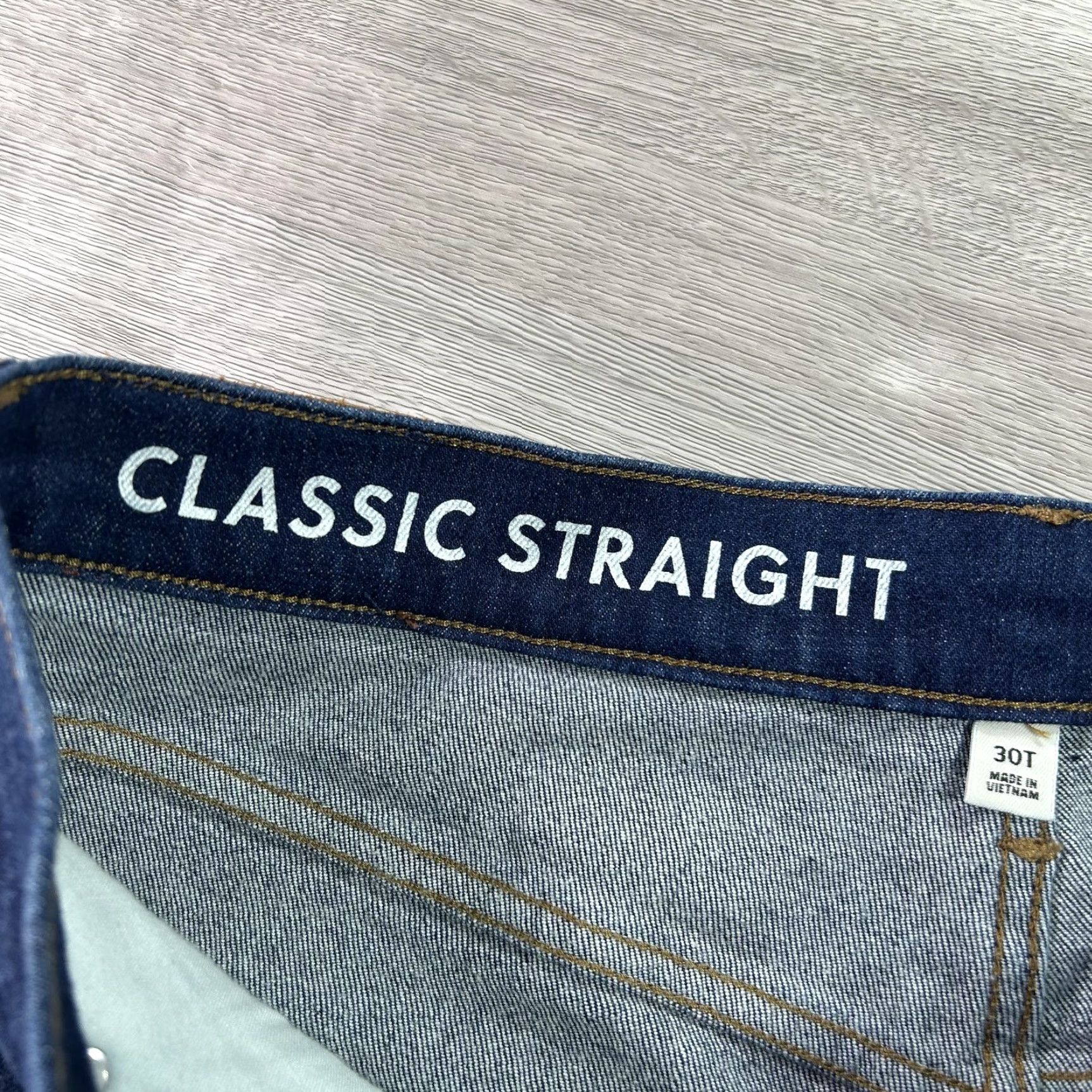 J.Crew J.CREW Classic Straight Jeans Mens 30x29 Blue Stretch Denim Dark Wash Pants Size US 30 / EU 46 - 4 Thumbnail