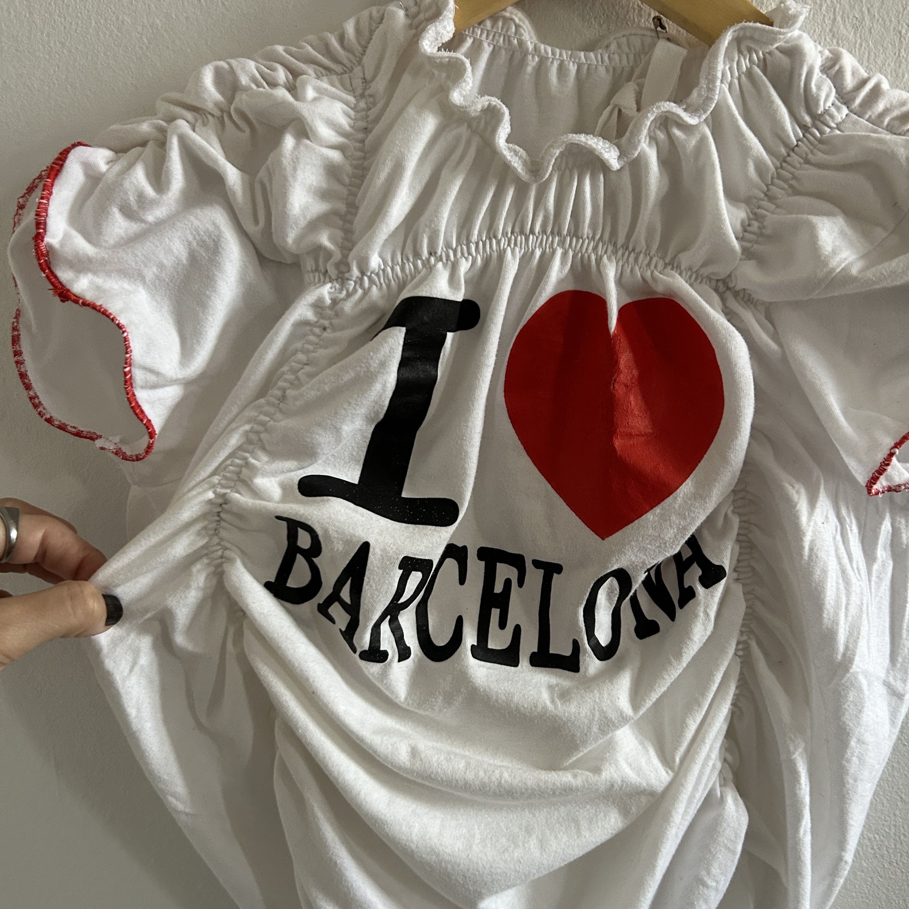 Custommade Reworked I Love Barcelona Ruched Tee Size M / US 6-8 / IT 42-44 - 10 Thumbnail