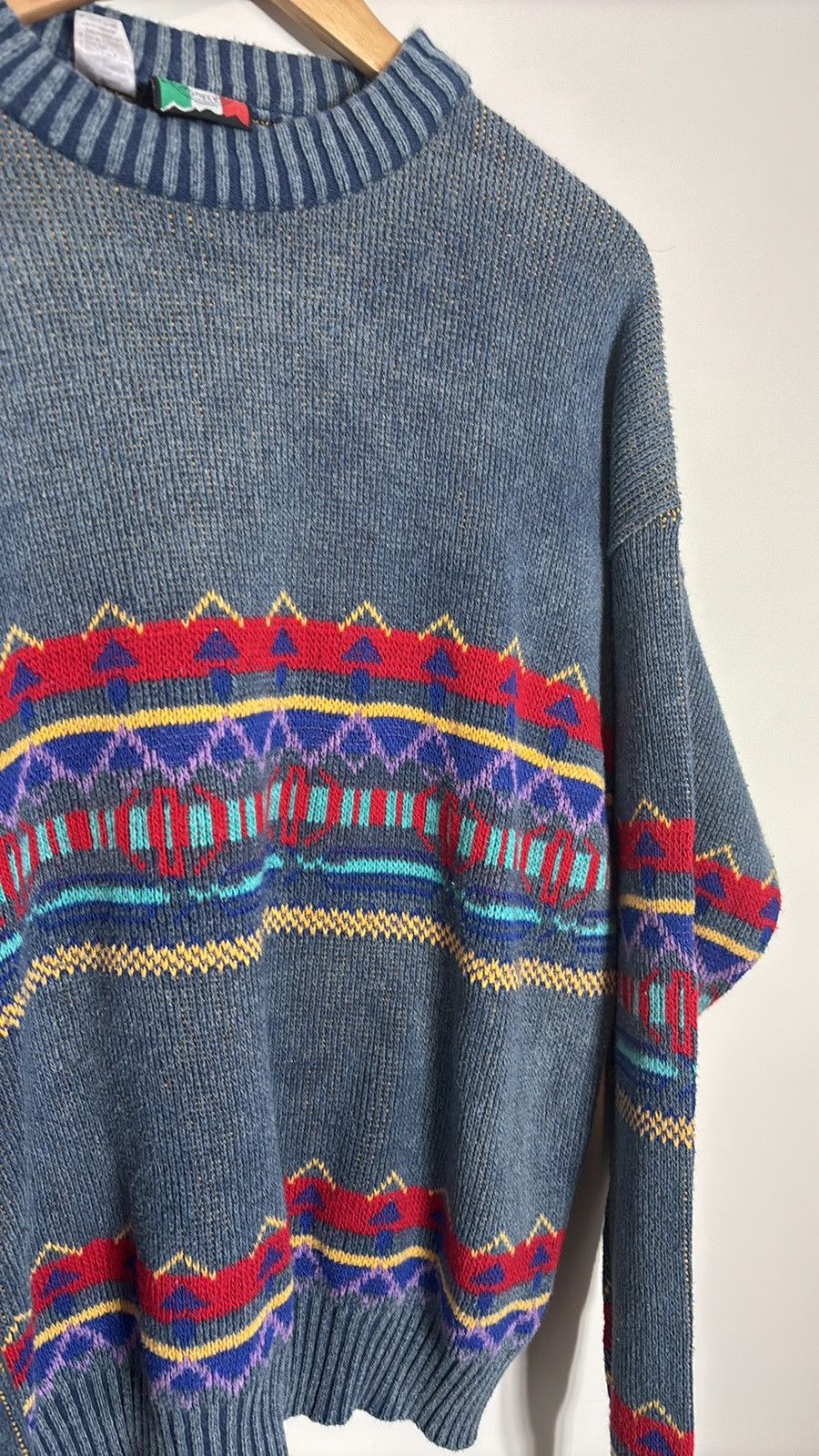 Vintage Vintage Italian Knit Sweater Size US L / EU 52-54 / 3 - 2 Thumbnail