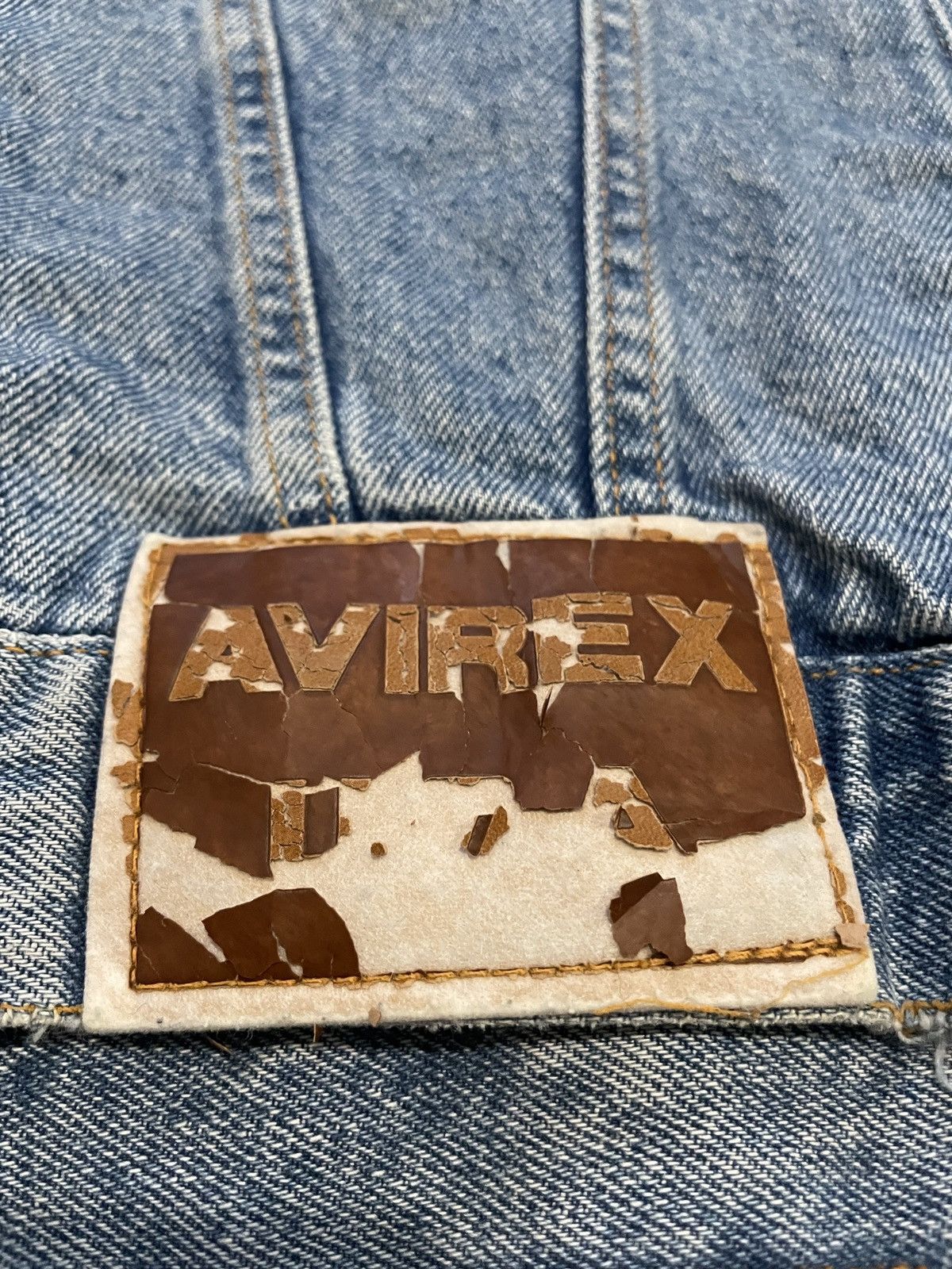 Avirex Vintage Avirex Denim Jacket Boxy Workwear Biker L Size US L / EU 52-54 / 3 - 2 Thumbnail