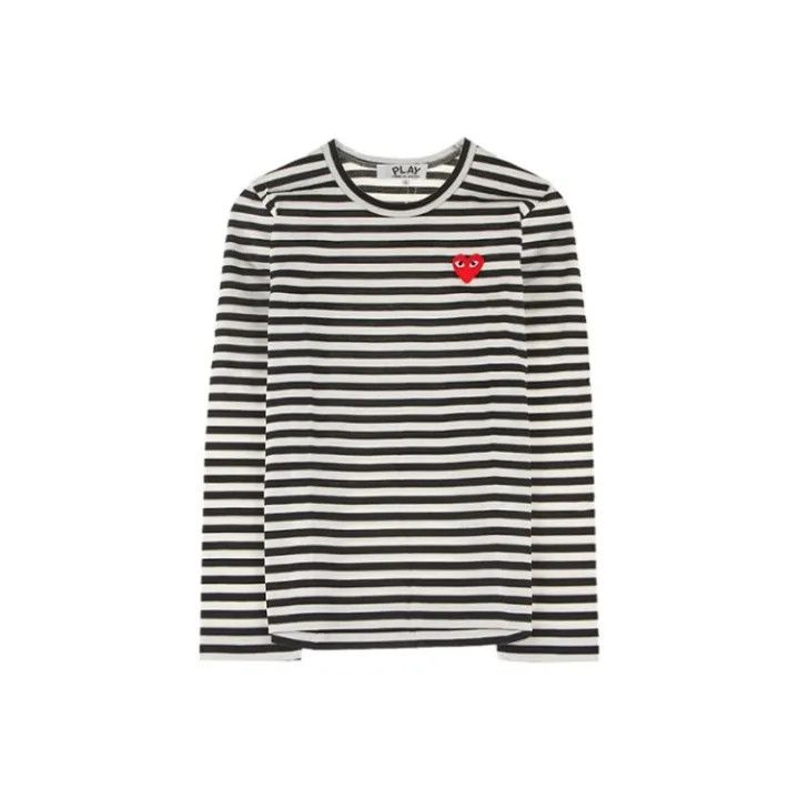 Comme des Garcons Comme des Garçons Play Striped Long Sleeve Tee 0079 Size M / US 6-8 / IT 42-44 - 1 Thumbnail