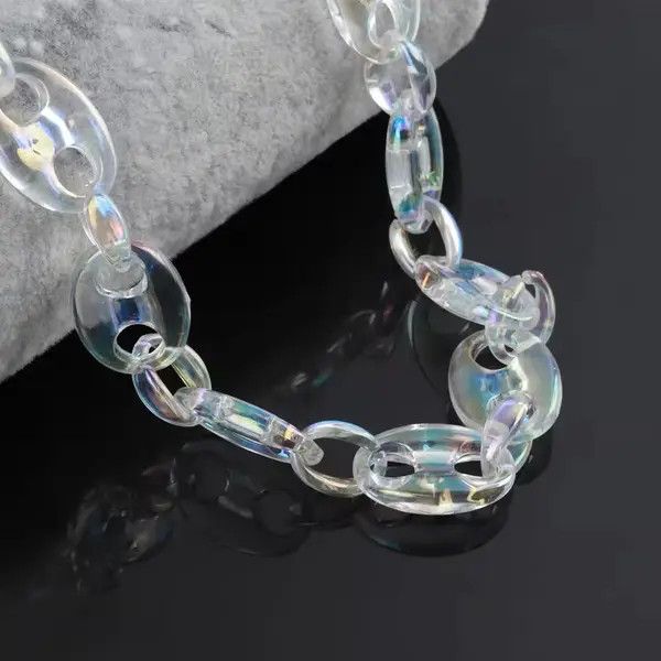 Jewelry Riruuko x Kamon Acrylic Coffee Bean Chain Necklace Size ONE SIZE - 8 Thumbnail