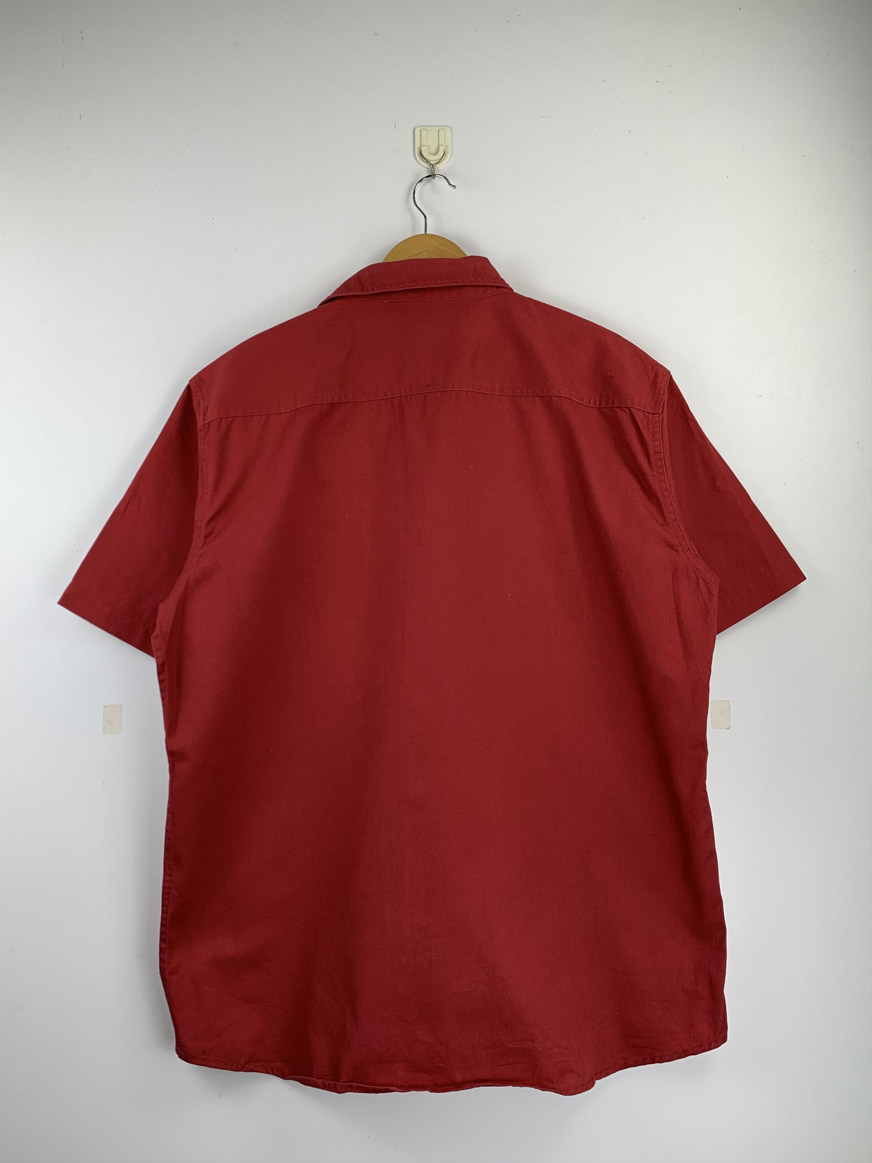 Japanese Brand Vintage Supreme Skyscrapers Workers Shirt Red J1530 Size US L / EU 52-54 / 3 - 4 Thumbnail