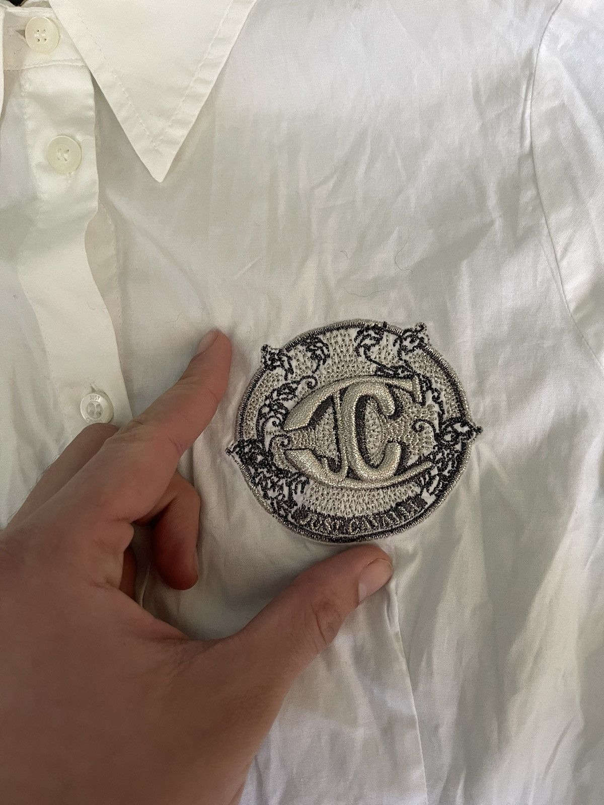 Just Cavalli × Roberto Cavalli Just Cavalli patch logo shirt blouse Size S / US 4 / IT 40 - 3 Thumbnail
