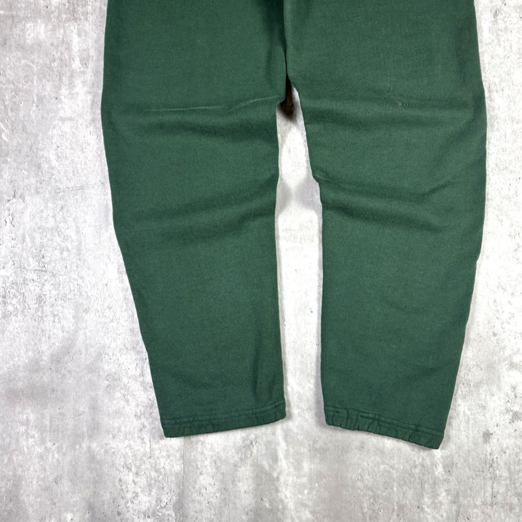 Russell Athletic VINTAGE Russell Athletic Sweatpants Mens M Green 80s 90s Straight Open Leg Elastic Waist Size US 31 - 3 Thumbnail