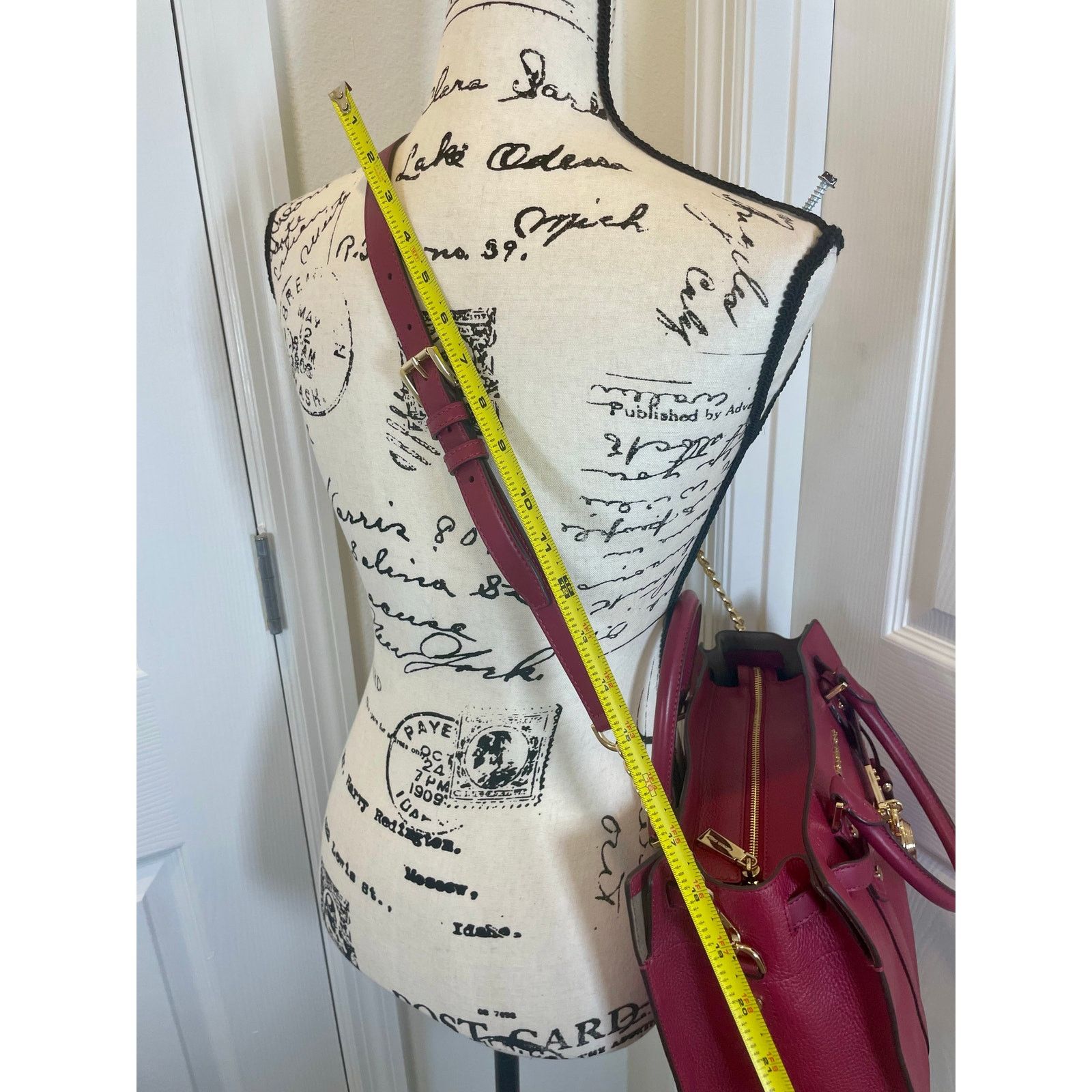 Michael Kors MICHAEL KORS NOUVEAU SATCHEL BAG PADLOCK KEY CROSSBODY BERRY Size ONE SIZE - 12 Thumbnail