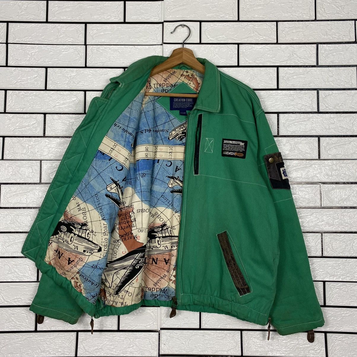 Japanese Brand 🔥VINTAGE FLY BOMBER JACKET CREATION CUBE ISSEY MIYAKE Size US M / EU 48-50 / 2 - 1 Thumbnail