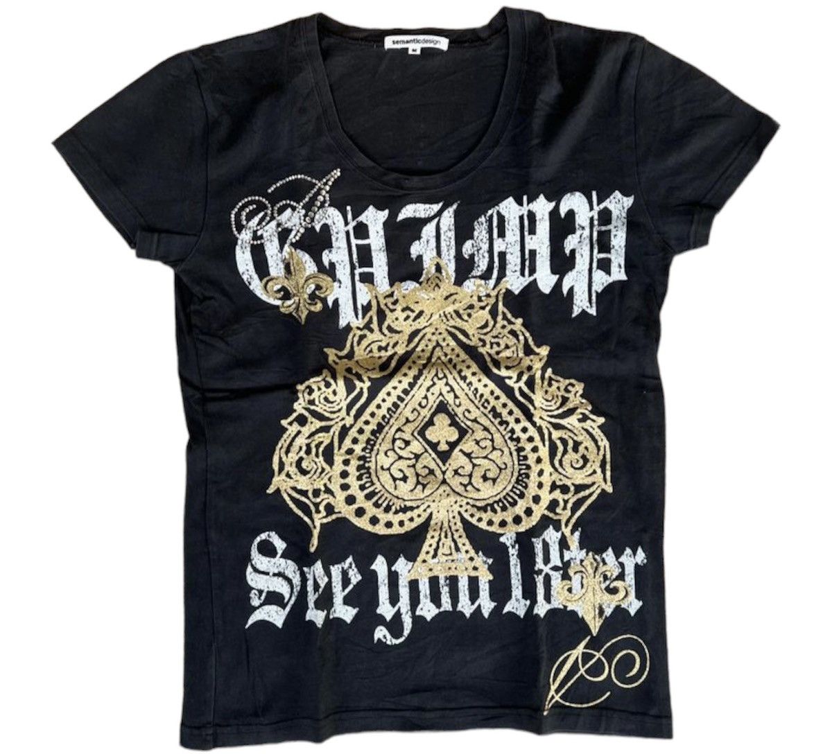 image of Avant Garde x Seditionaries Y2K Semantic Design Graphic Grunge Tshirt Tee in Black, Women's (Size M