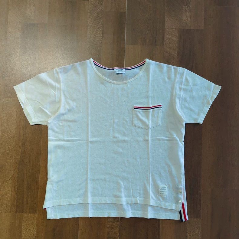 Thom Browne Thom Browne White round neck short sleeves Size US S / EU 44-46 / 1 - 1 Thumbnail