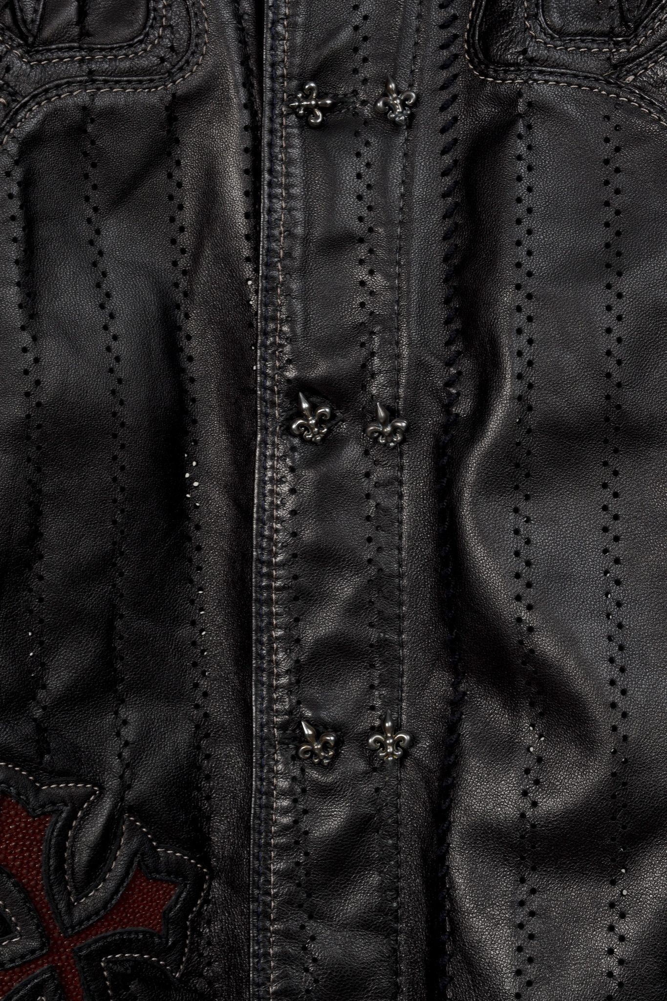 Other Logan Riese Leather Cross-Applique Jacket Size US M / EU 48-50 / 2 - 7 Thumbnail