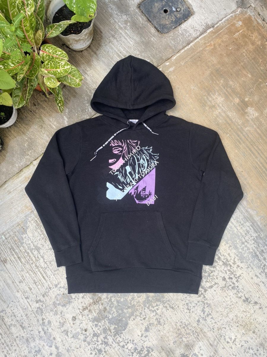 image of Anima x Vintage My Hero Akademia Hoodies in Black, Men's (Size Large)