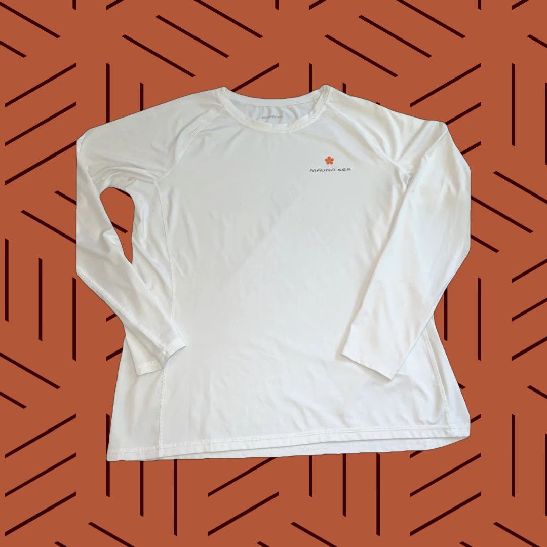 Vintage Sport-Tek Rash Guard T-Shirt XL Unisex Adults White Orange Flowers Logo Retro L/S Crew Neck Surf Water Sports Vintage No Size US XL / EU 56 / 4 - 1 Thumbnail