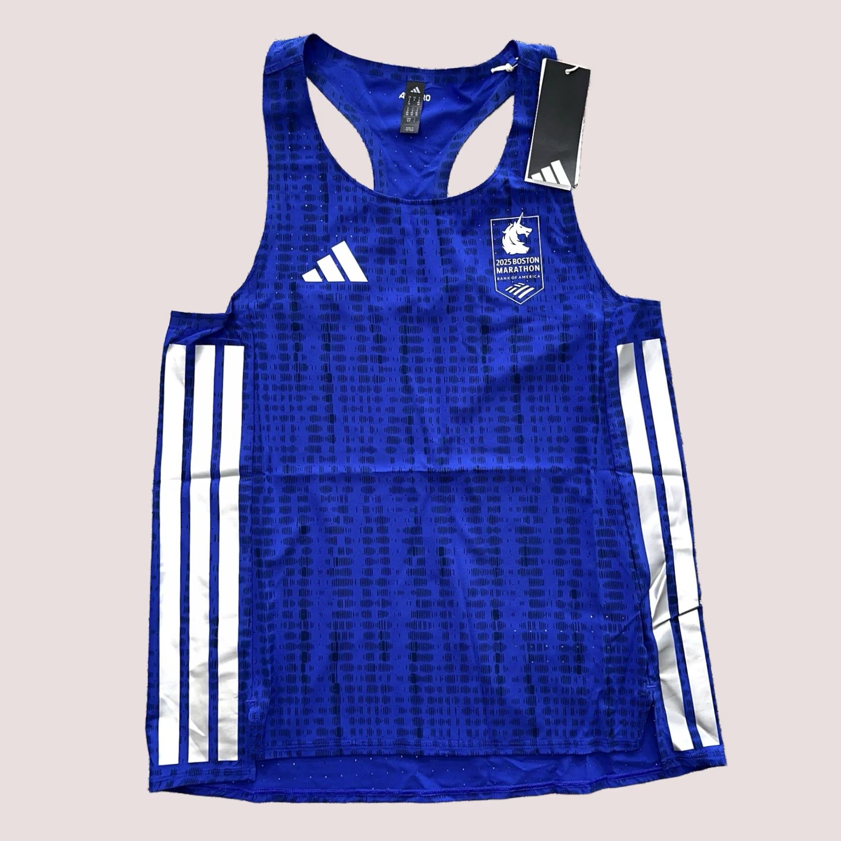 Adidas Adidas Adizero Tank Womens XL Running Boston Marathon Blue Top Shirt Sports Singlet Size XL / US 12-14 / IT 48-50 - 1 Thumbnail