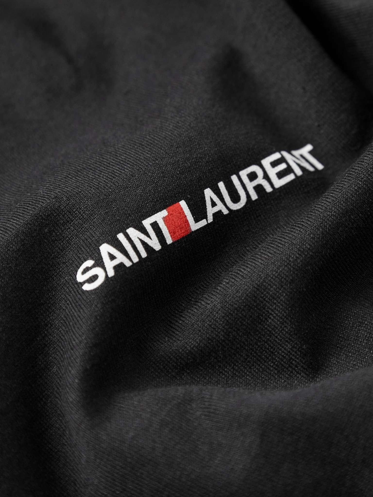 Saint Laurent Paris o1tr1nto0325 Short Sleeve T-Shirt in Black Size US L / EU 52-54 / 3 - 3 Thumbnail