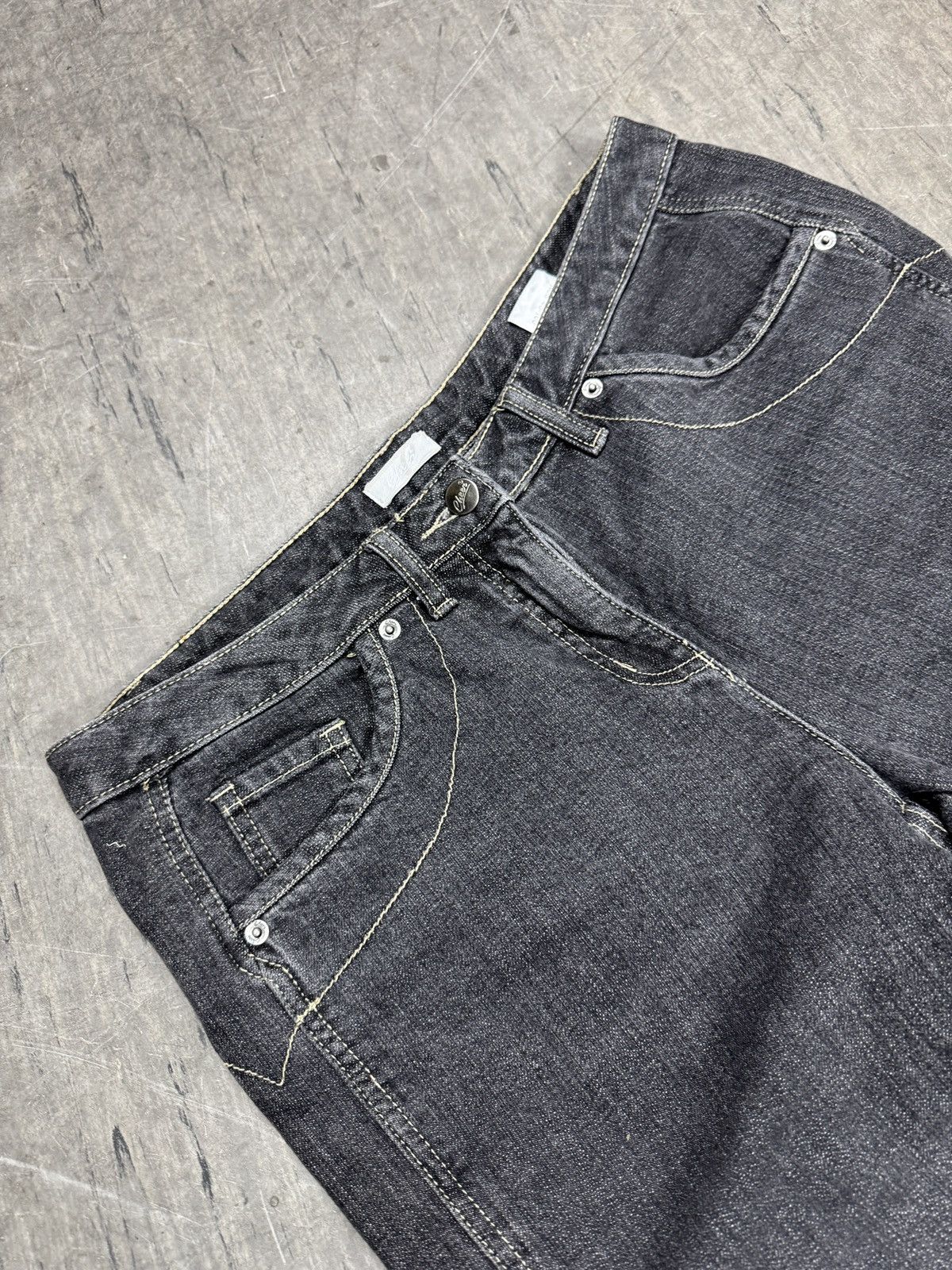 Japanese Brand × Kapital ᶠᵃⁿᶜʸᵍᵘʸ Y2K Flared Denim Boootcut Flared Jeans Cargo Pant Size US 32 / EU 48 - 3 Thumbnail
