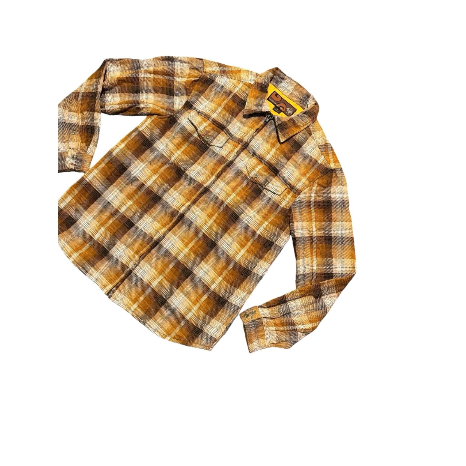 Prana VINTAGE Prana Heritage Zip Flannel Shirt Jacket Prana Heritage Zip Flannel Shirt Jacket Men L Gold Plaid Shacket Workwear Size US M / EU 48-50 / 2 - 4 Thumbnail
