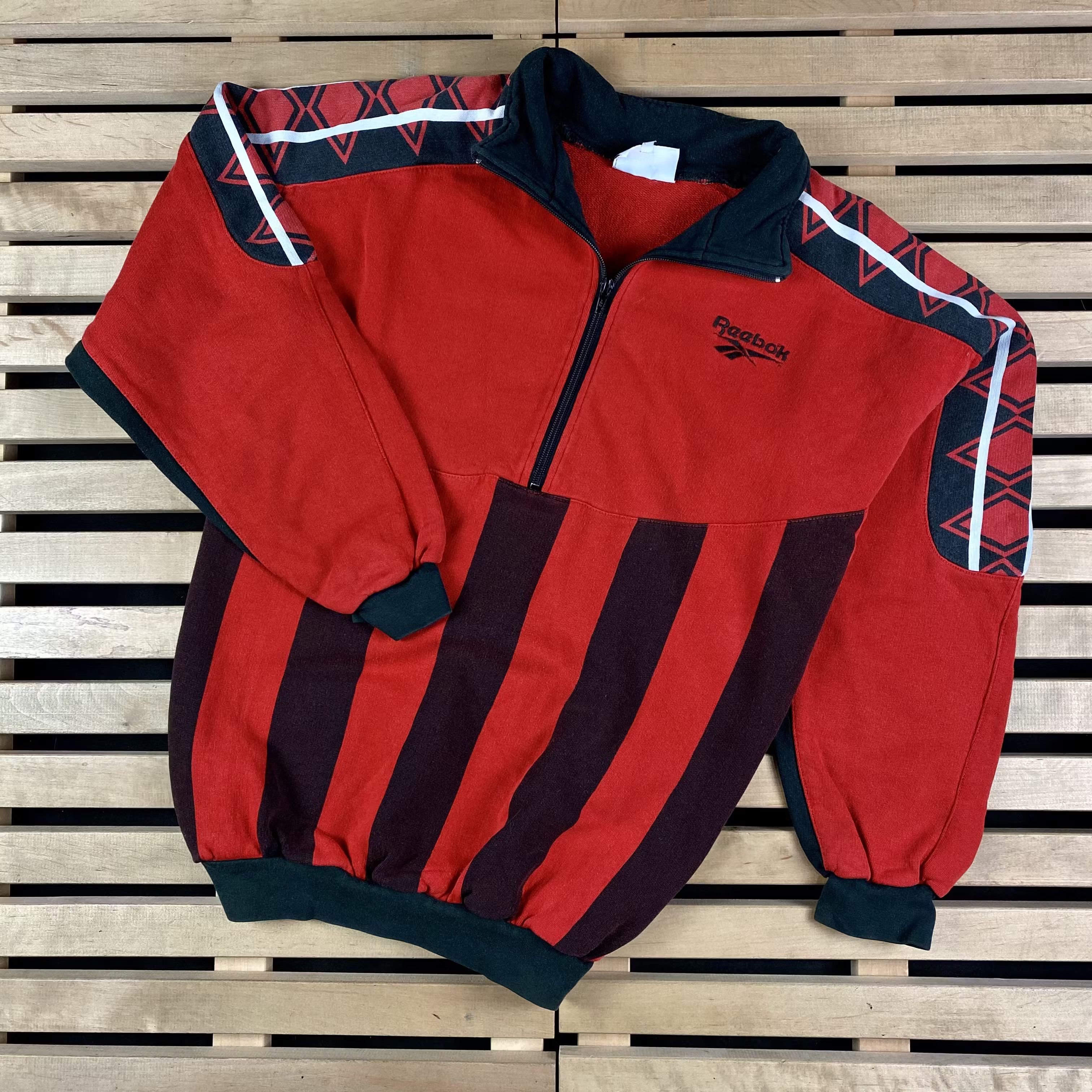 Reebok × Vintage Men’s Sweatshirt Reebok Vintage 1/3 Zip Size L Size US L / EU 52-54 / 3 - 1 Thumbnail
