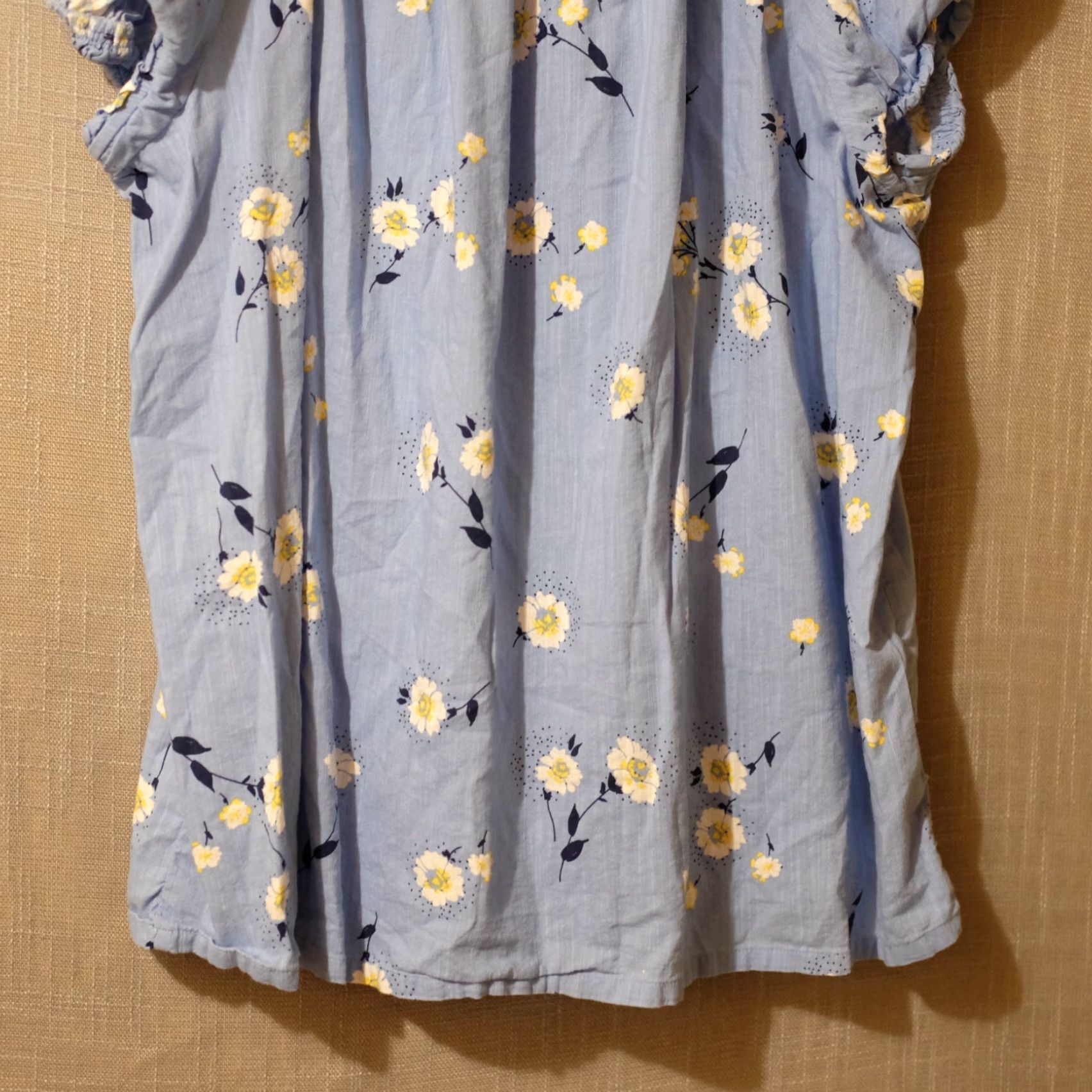 Vintage EUC St. Johns Bay Short Sleeve Blue Floral Tie Neck Blouse Women's 2X Shirt Womens Plus 2X Blue Floral Tie Neck Blouse Size XXL / US 16-18 / IT 52-54 - 6 Thumbnail