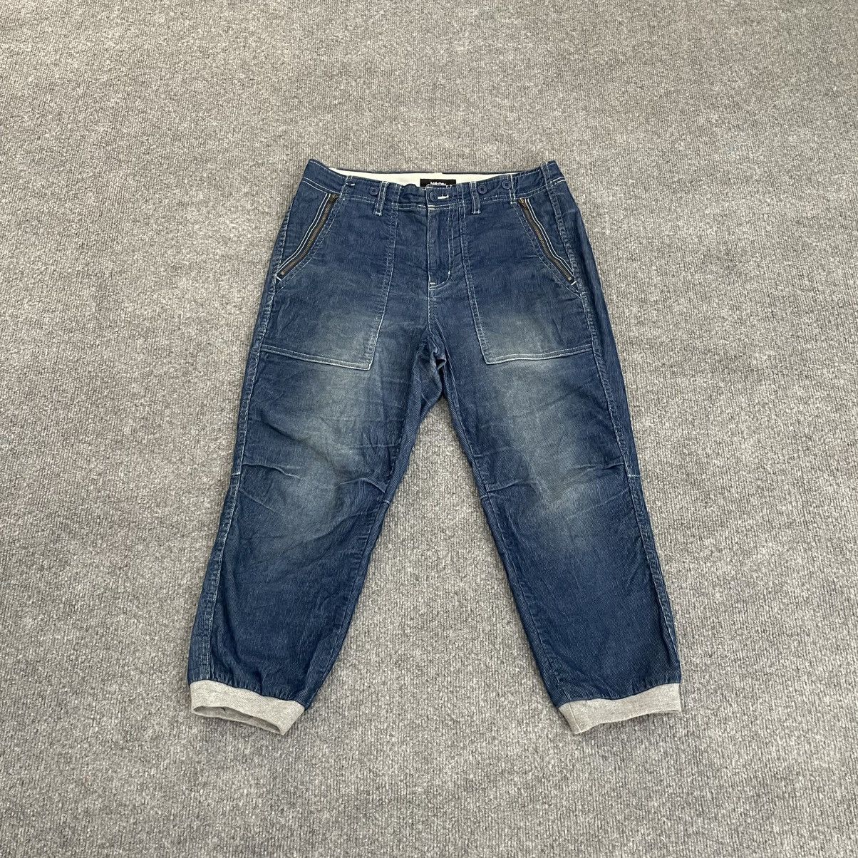 Ne-net Pants Indigo Blue Zip Pocket Streetwear