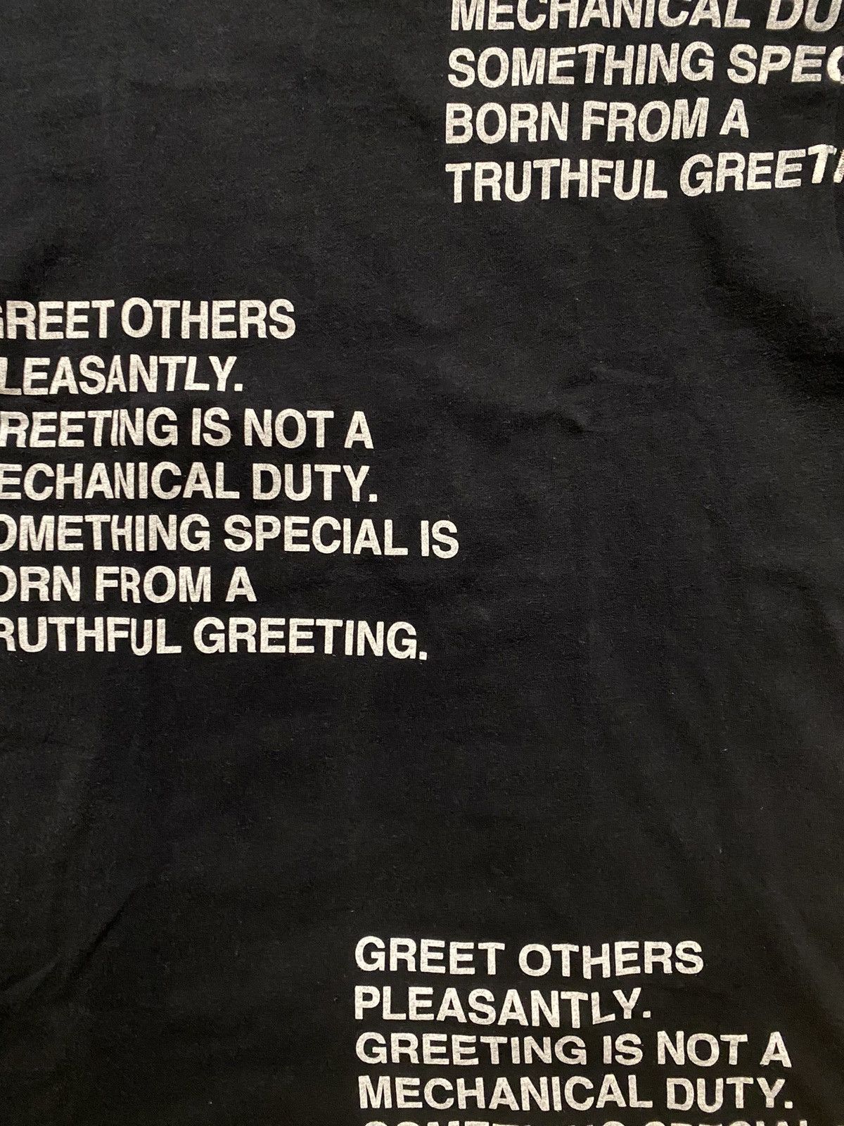 Junya Watanabe Junya SS01 Poem "Greet Others Pleasantly" Tee Size US S / EU 44-46 / 1 - 2 Thumbnail