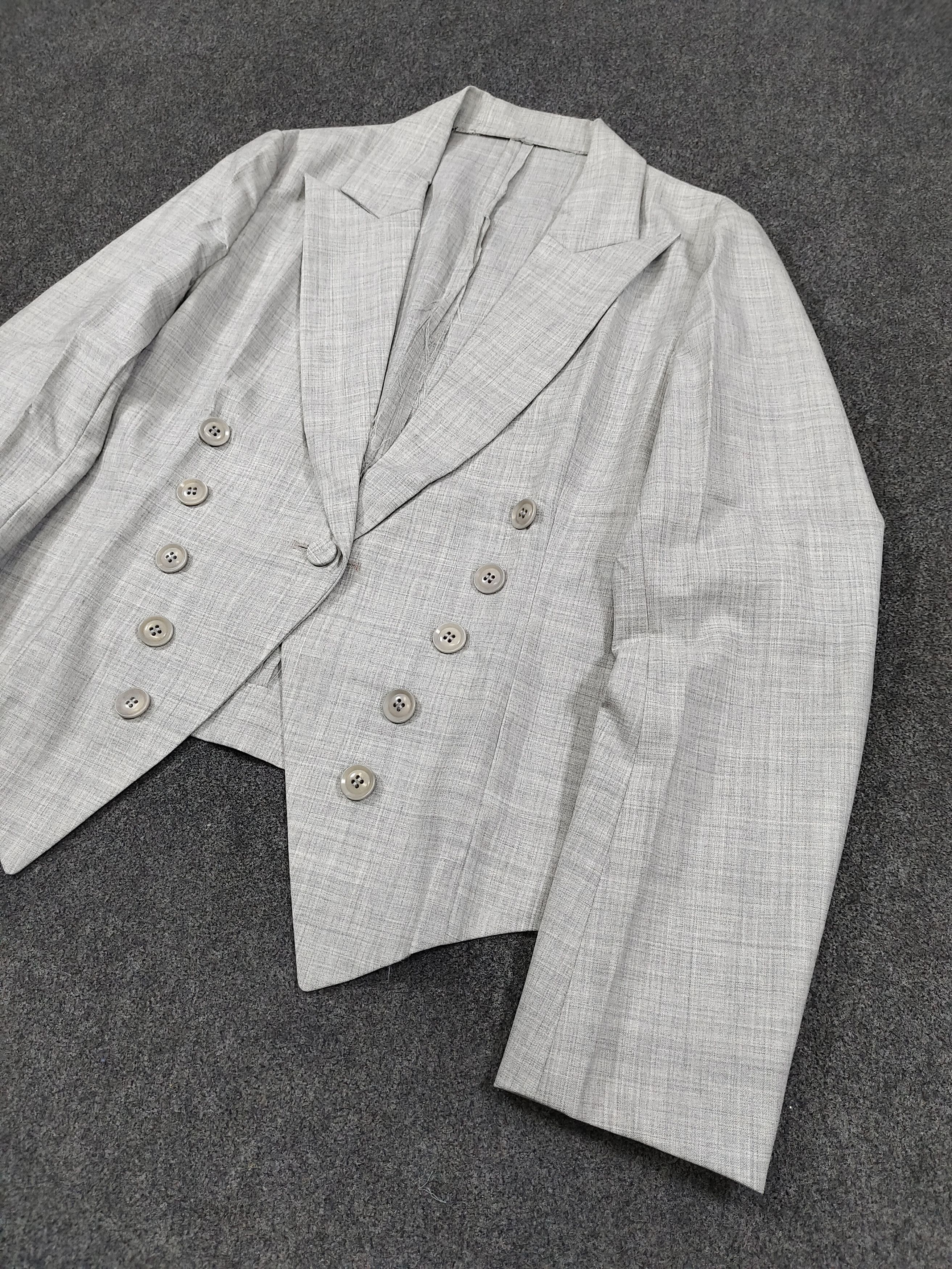 Yohji Yamamoto SAMPLE Y’s- Minimal Double Breasted Tailored Blazer Jacket Size M / US 6-8 / IT 42-44 - 7 Thumbnail
