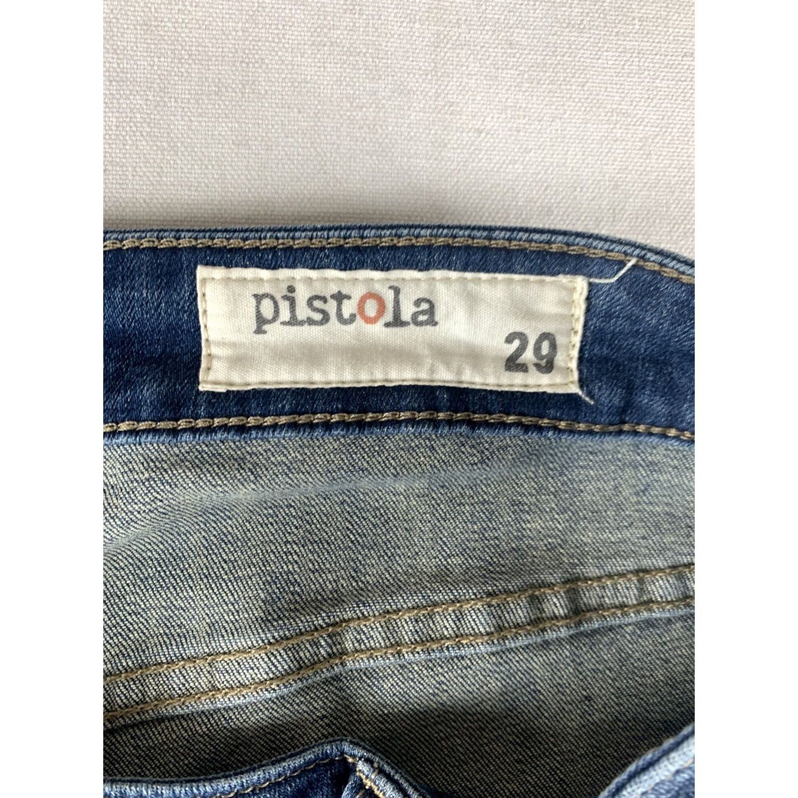 Pistola Pistola Jeans Women Size 29 Blue Zip Ankle Fit Regular Style Size 29" - 7 Thumbnail