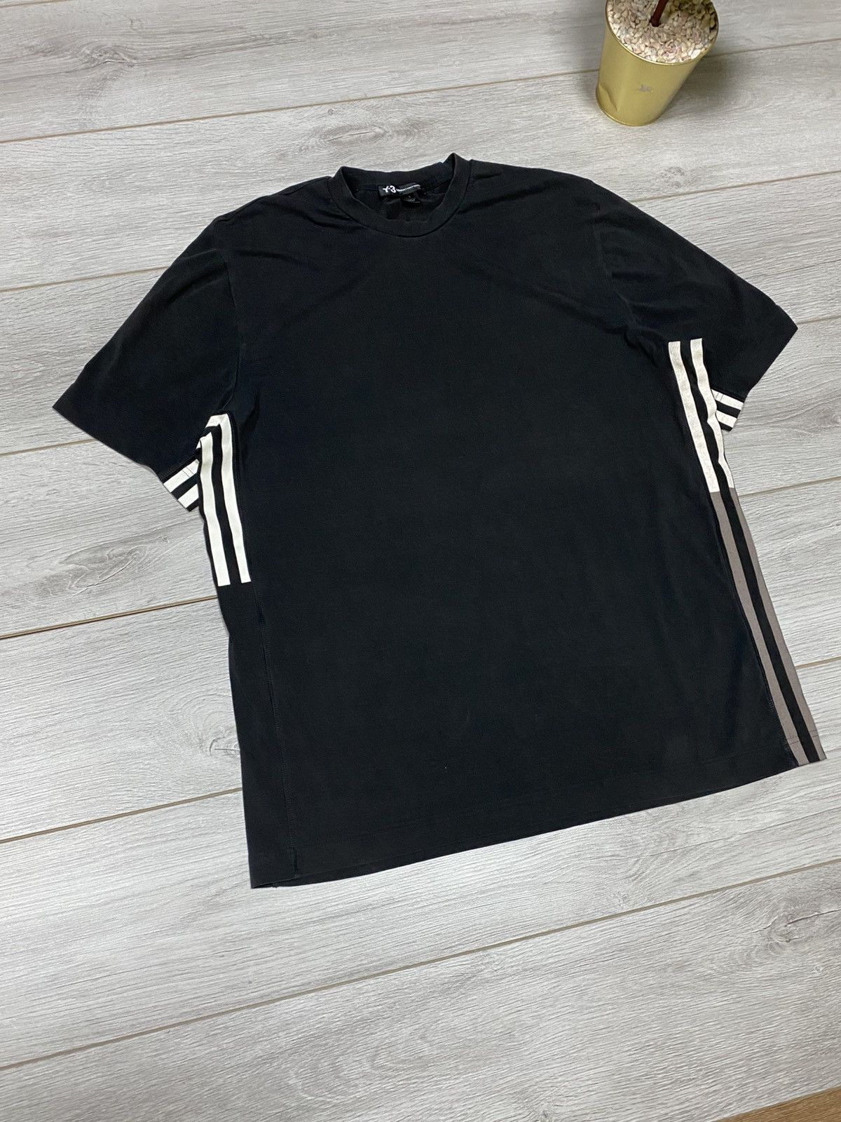 Yohji Yamamoto Y-3 Yohji Yamamoto x Adidas t-shirt three stripes Size US L / EU 52-54 / 3 - 4 Thumbnail