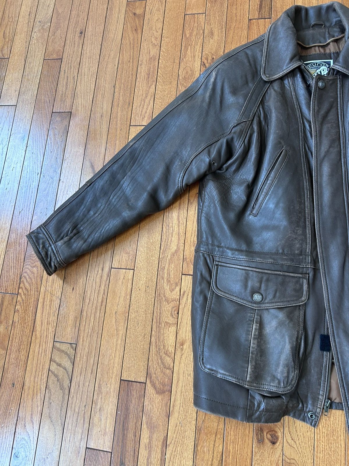 Other Vintage/Gorpcore Brown Leather Trench Jacket Size US M / EU 48-50 / 2 - 6 Thumbnail