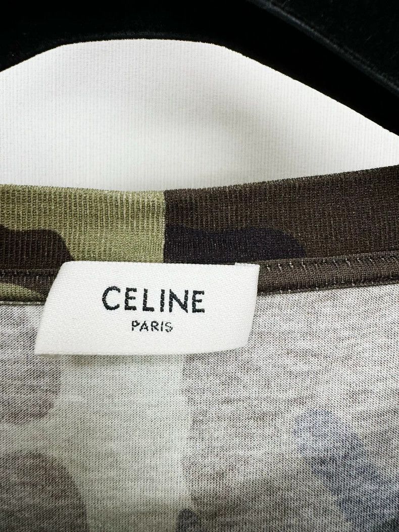 Celine Celine Camouflage Short Sleeve Crop Top Size S / US 4 / IT 40 - 2 Thumbnail