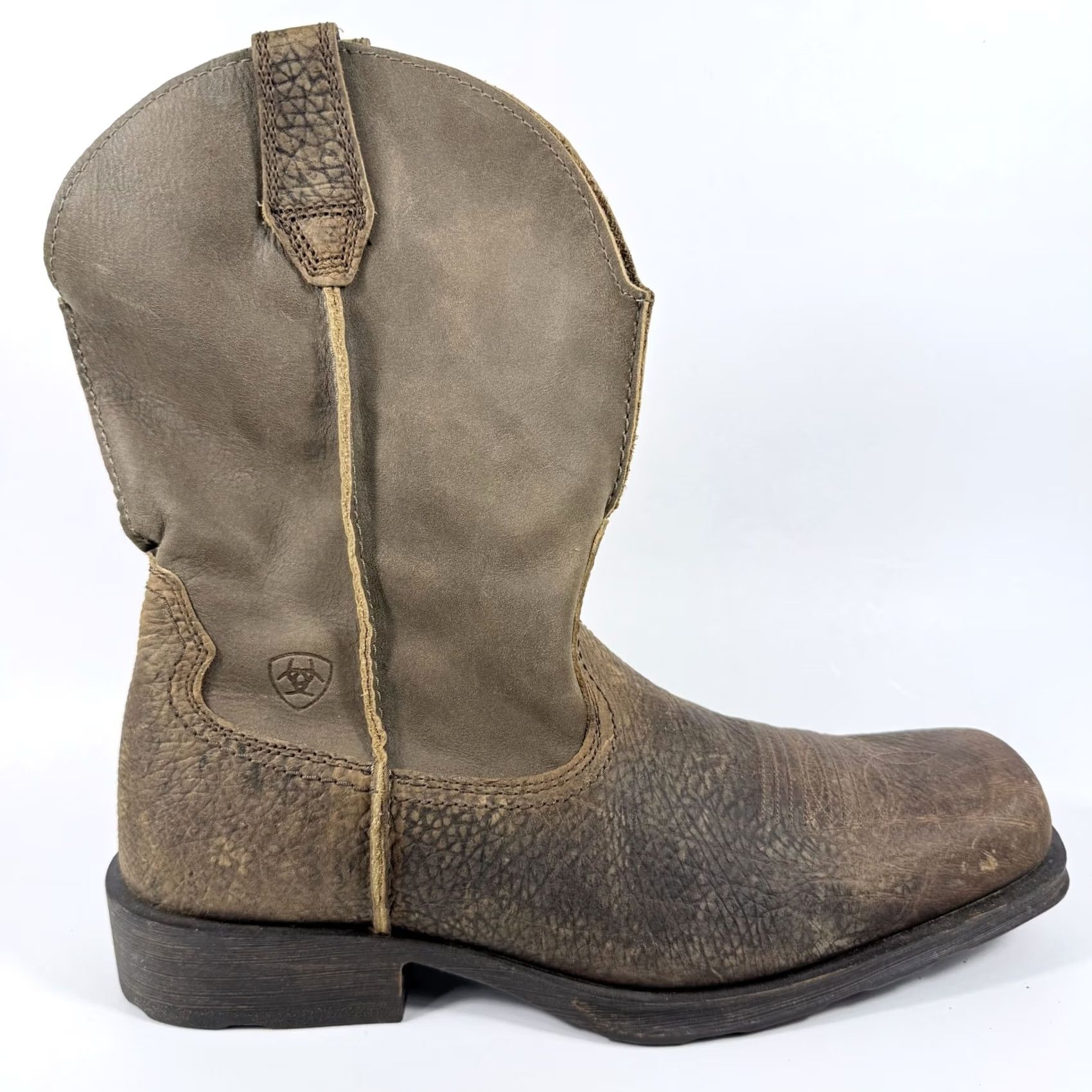 Ariat Ariat Rambler Western Boots Men's Brown Leather Pull On Block Heel Cowboy - 13D Size US 13 / EU 46 - 2 Thumbnail
