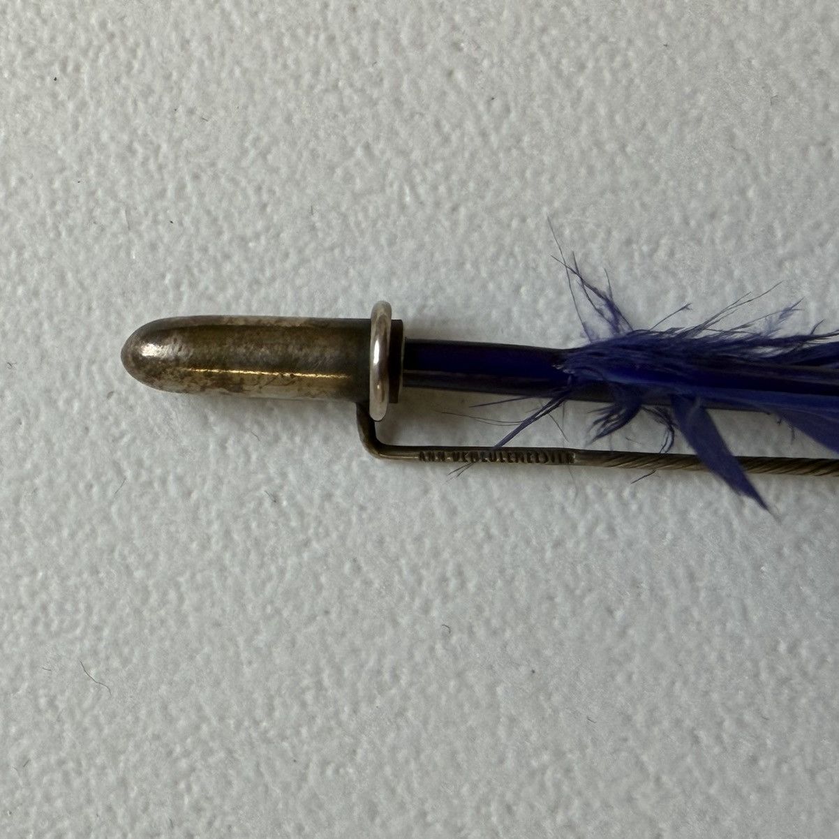 Ann Demeulemeester ‘Blue Feather’ Silver Pin Brooch Size ONE SIZE - 13 Thumbnail