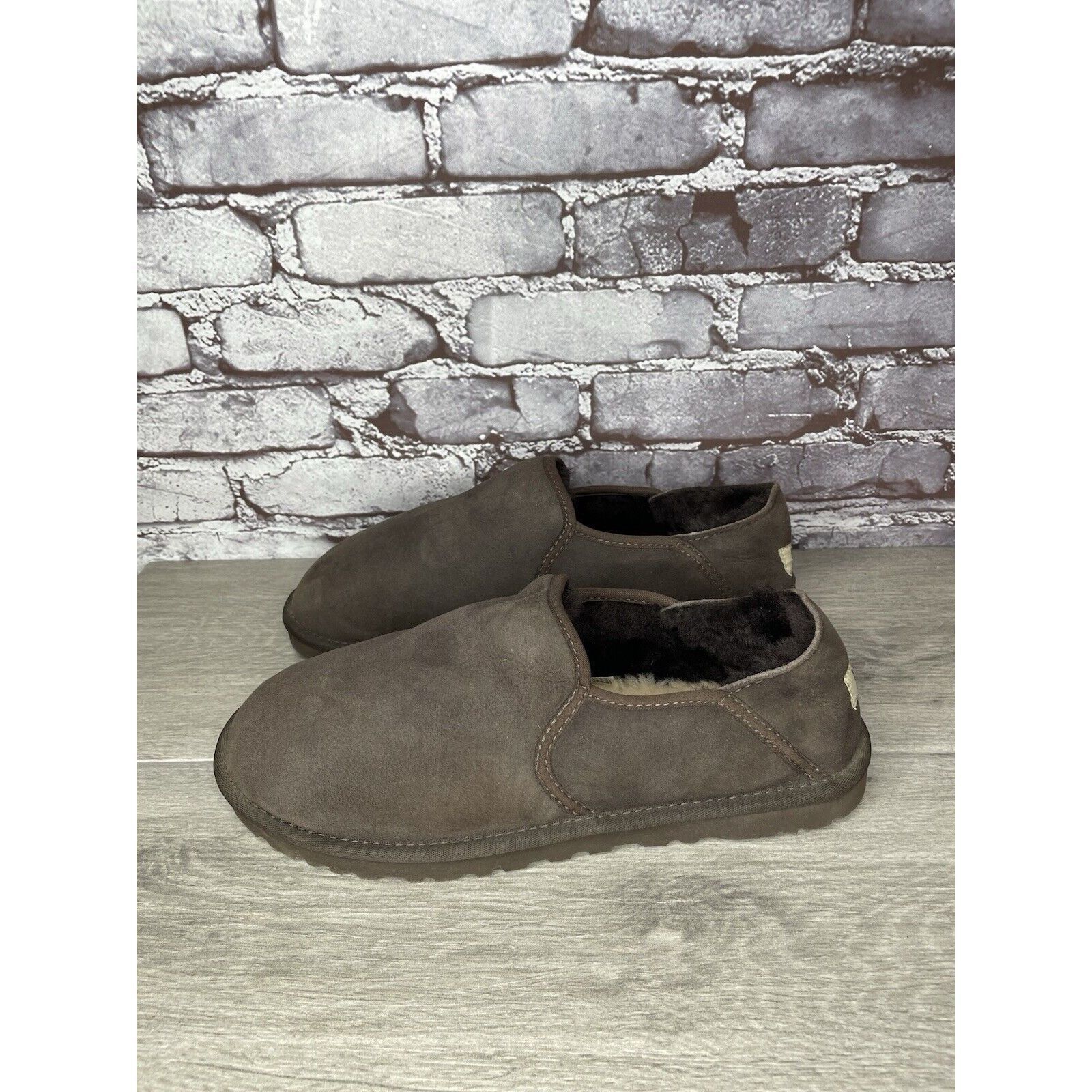 Ugg UGG Kenton Brown Suede Fur Collapsible Slippers Shoes Men Sz Size US 11 / EU 44 - 17 Thumbnail