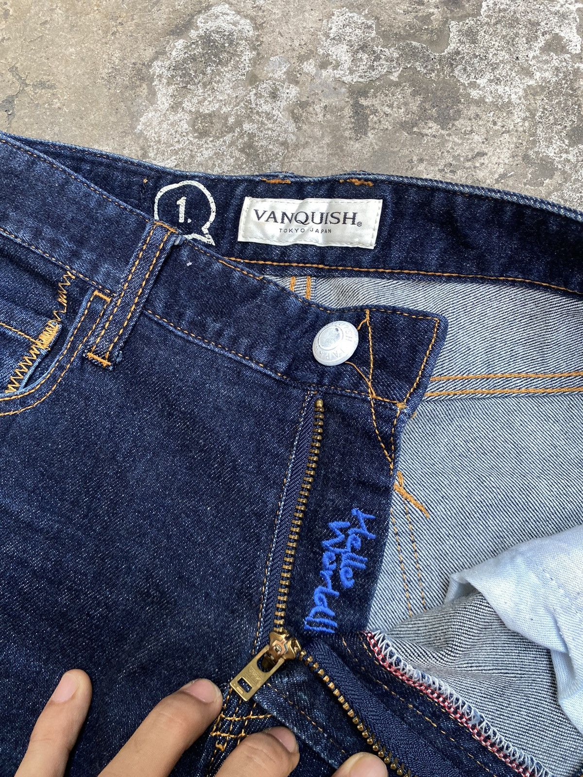 Vanquish Vanquish Tokyo Japan Deep Blue Wash Slim Jeans Size US 30 / EU 46 - 4 Thumbnail