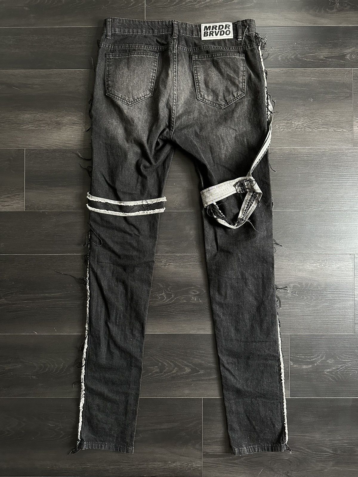 Ev Bravado Ev Bravado Black Denim Stacked Jeans Size US 34 / EU 50 - 2 Thumbnail