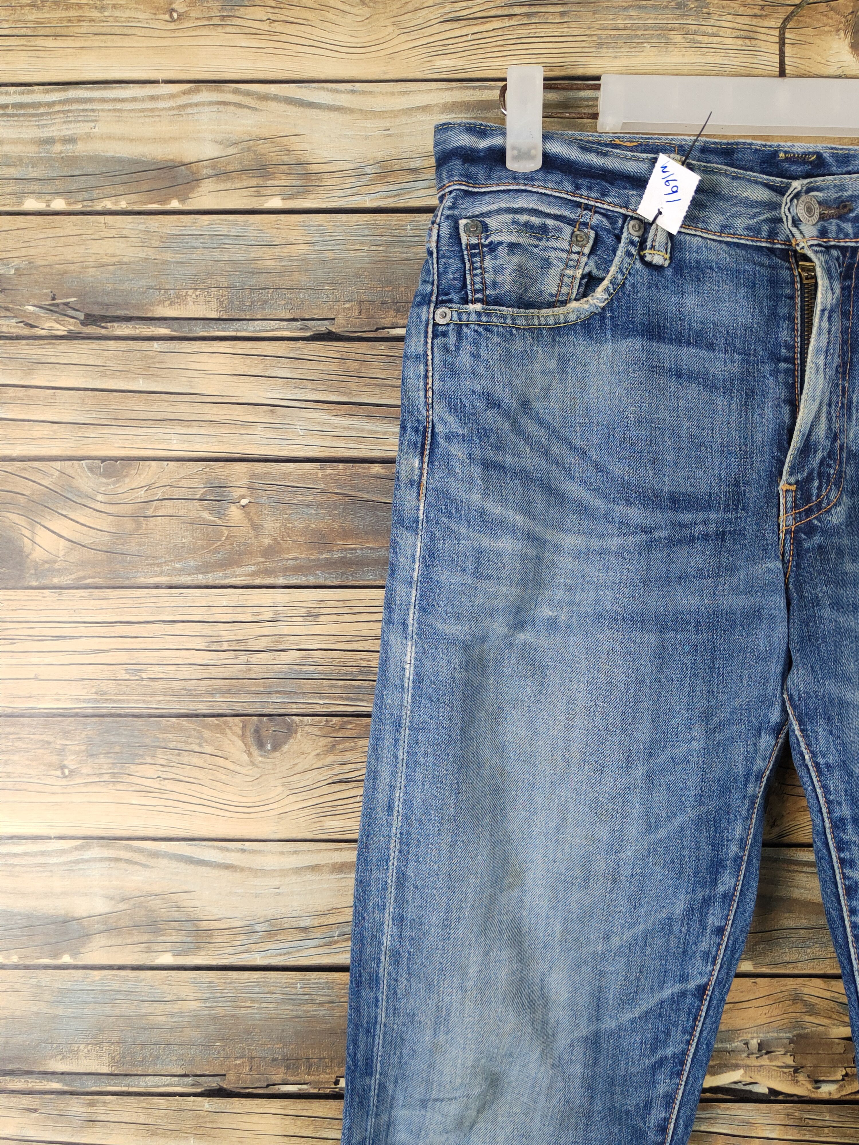 Levi's Levi's Blue Distressed Ripped Jeans #W1691 Size US 30 / EU 46 - 3 Thumbnail
