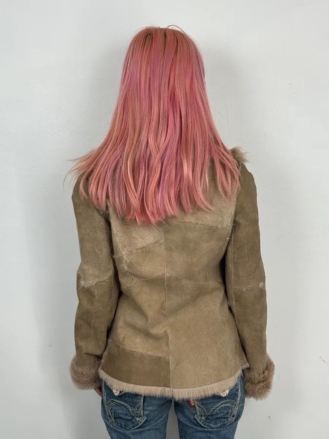 Armani 2000s Armani Beige Fur Lined Leather Jacket Size M / US 6-8 / IT 42-44 - 3 Thumbnail
