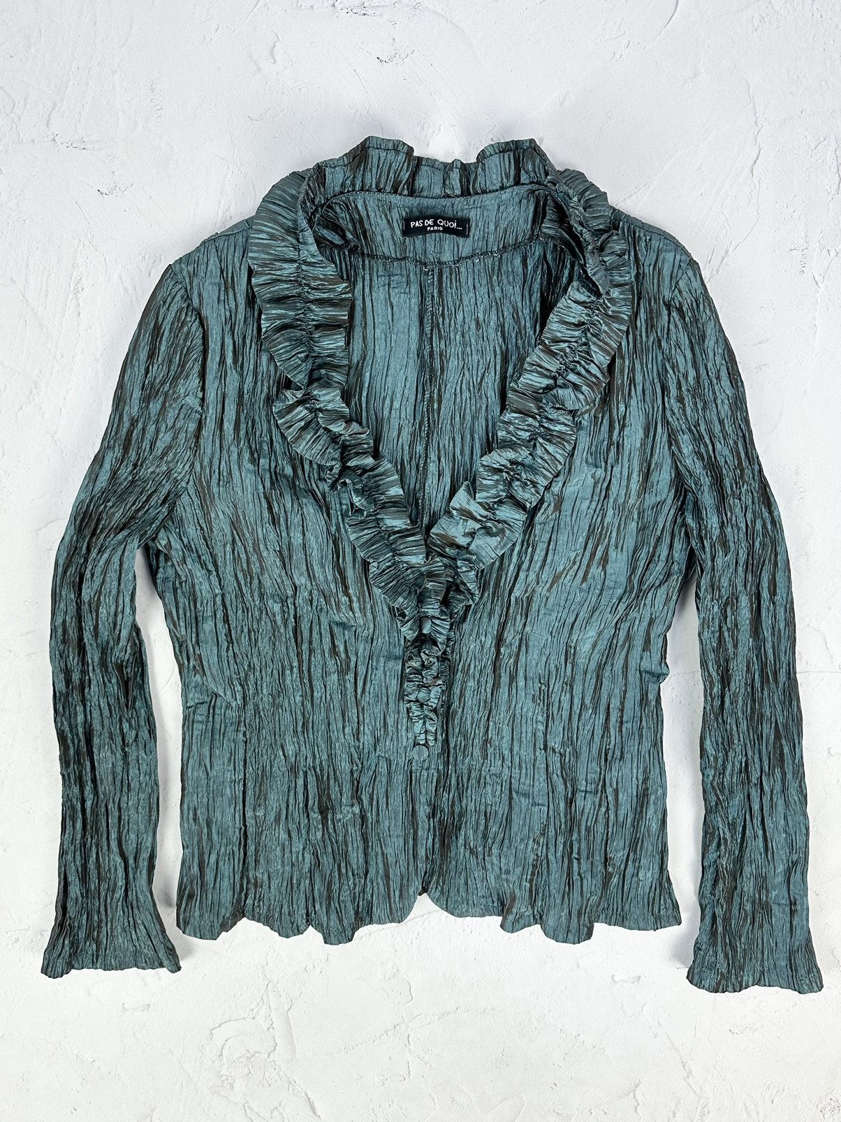 Japanese Brand × Vintage Vintage Pleated Issey Miyake Style Shirt Size M / US 6-8 / IT 42-44 - 1 Thumbnail